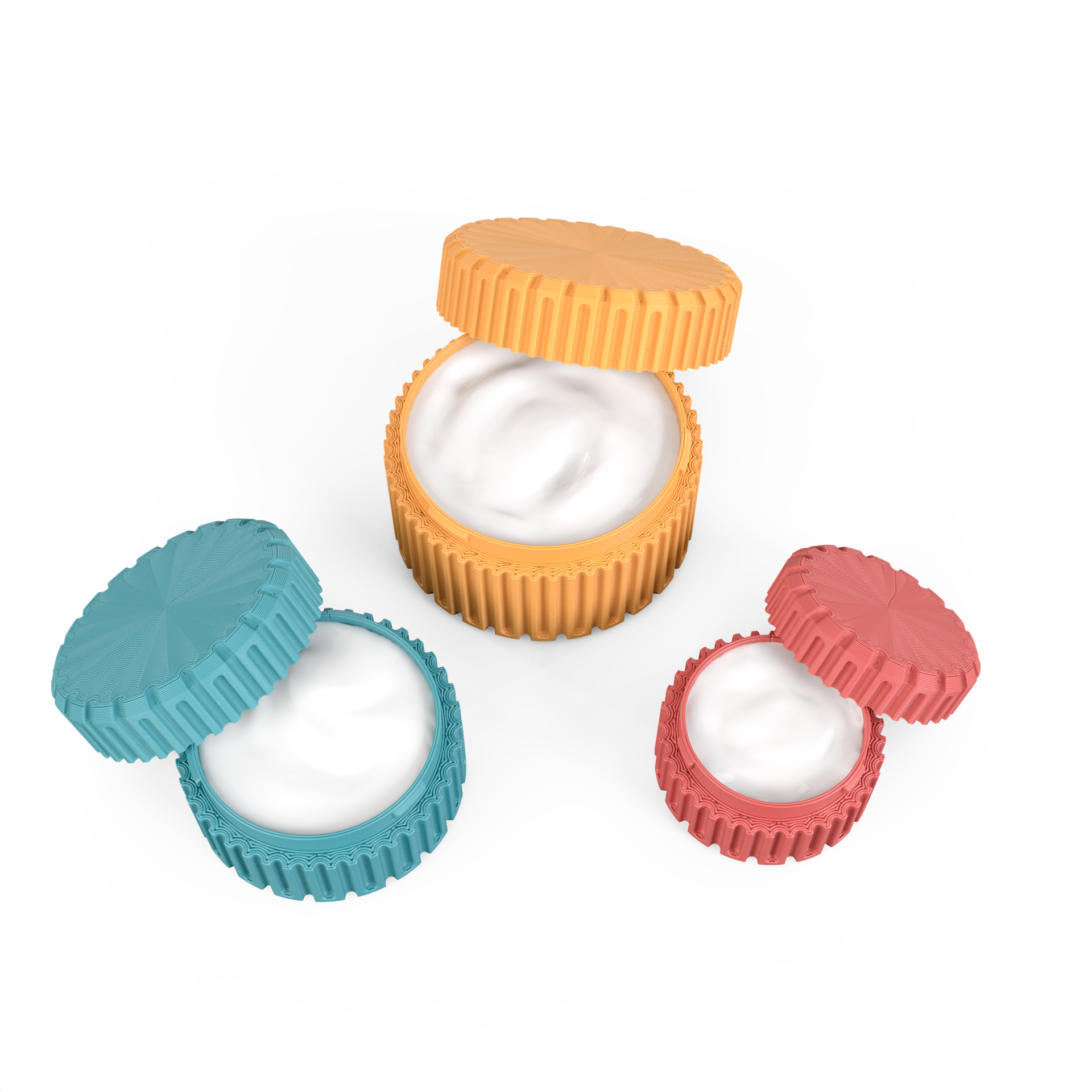 TRAVEL BOX – Schraubdosen-Set für unterwegs (3D-Druck, stapelbar)