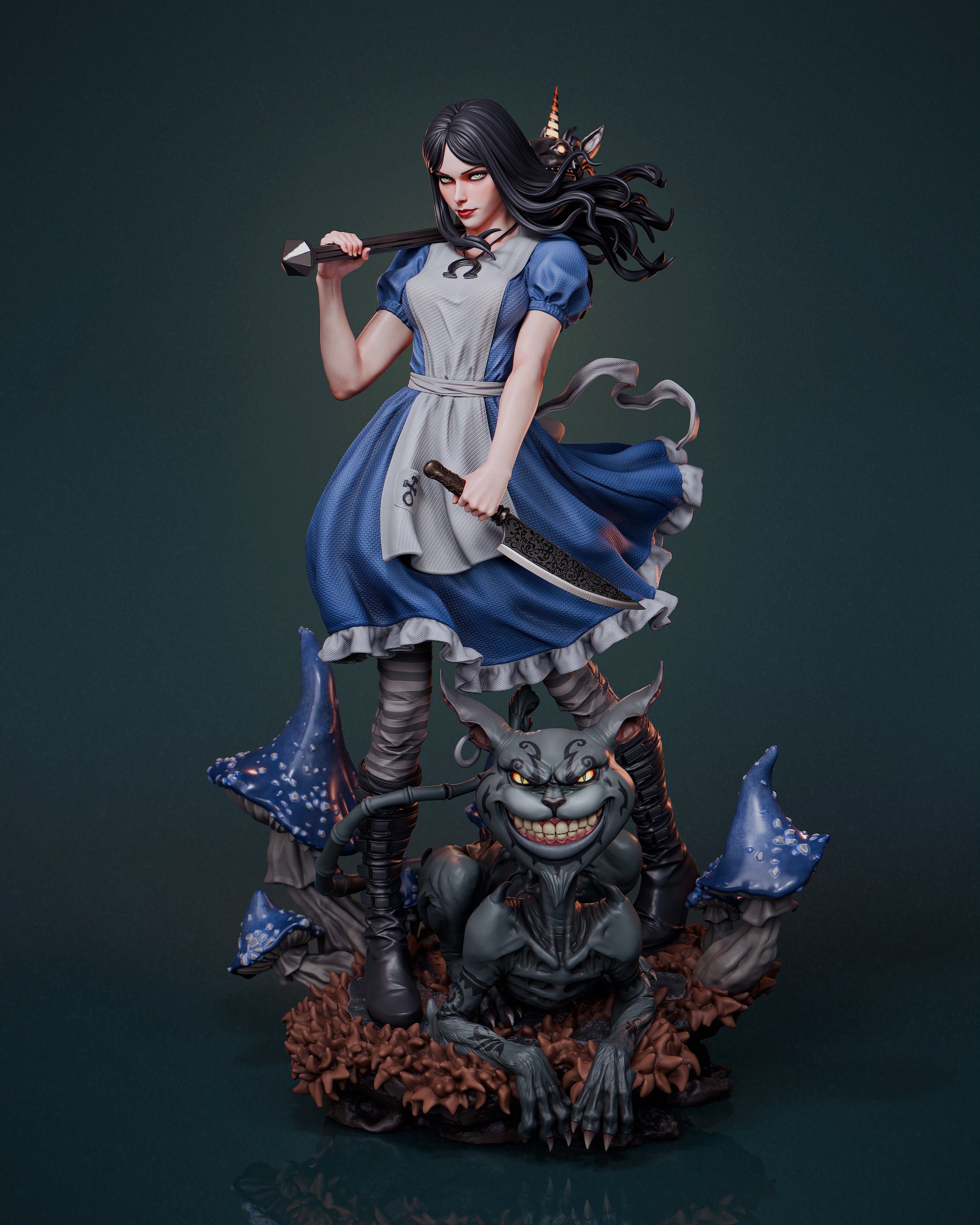 Alice Liddell Figur !!!BEMALT!!! -Fan Art-3D Druck- Maßstab 1:6