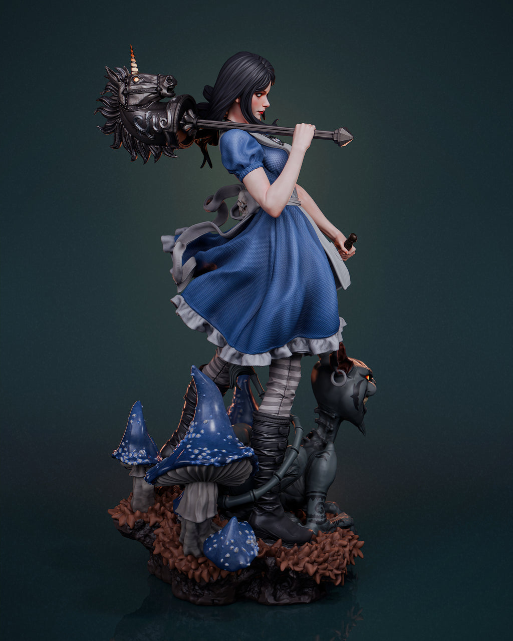 Alice Liddell Figur !!!BEMALT!!! -Fan Art-3D Druck- Maßstab 1:6
