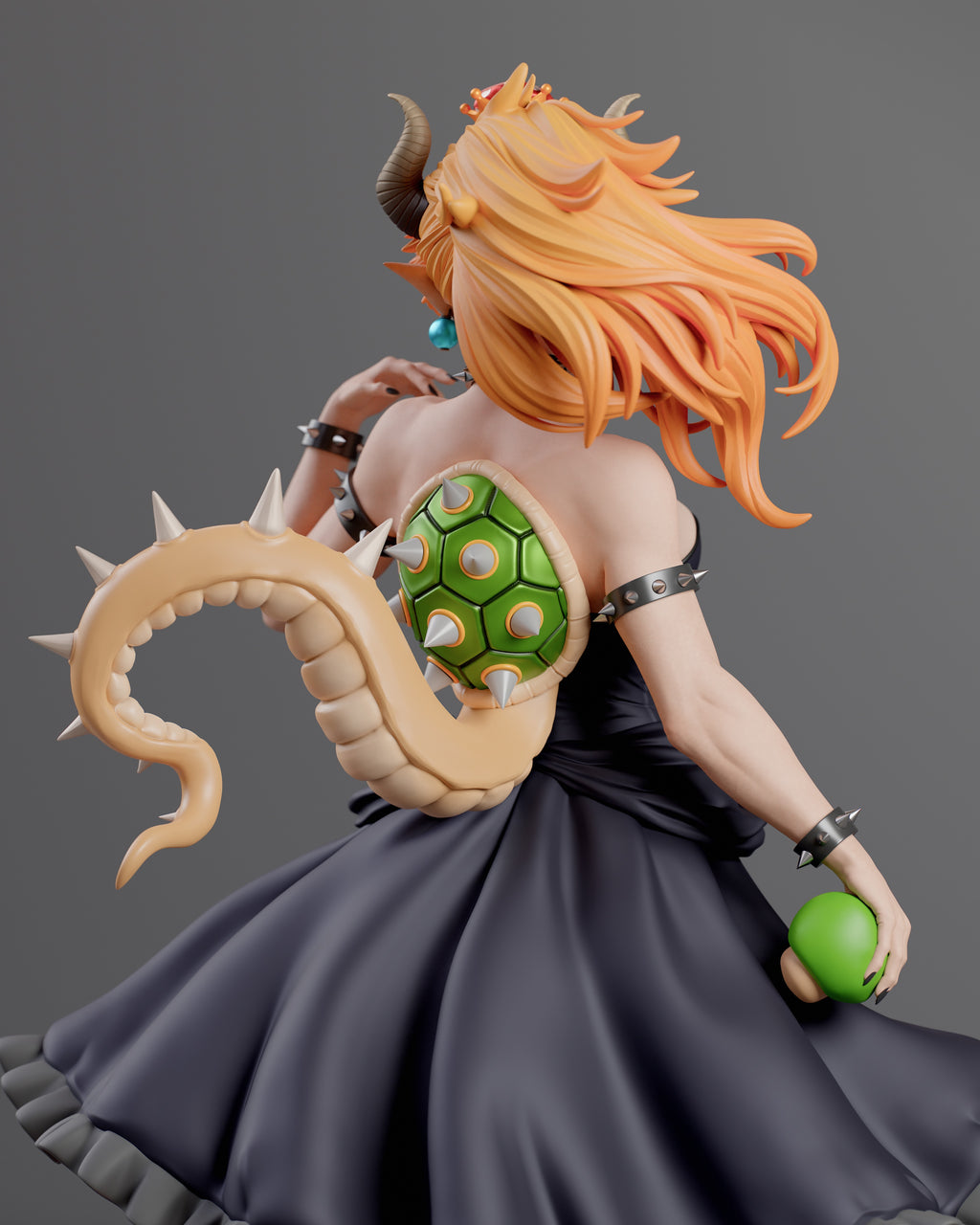 Bowsette Figur !!!BEMALT!!! -Fan Art-3D Druck- Maßstab 1:6