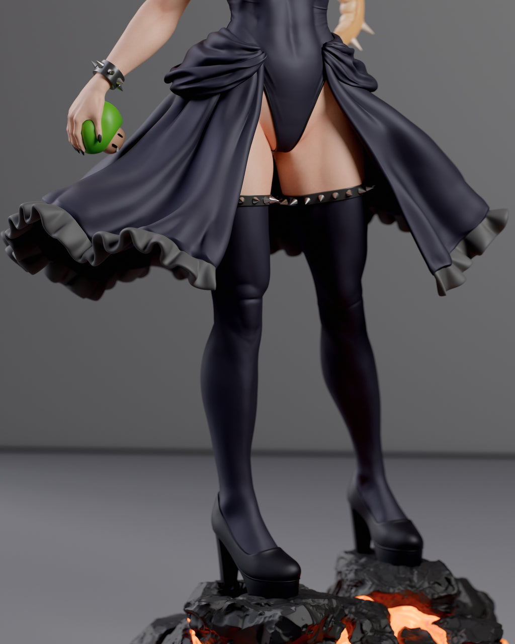 Bowsette Figur !!!BEMALT!!! -Fan Art-3D Druck- Maßstab 1:6