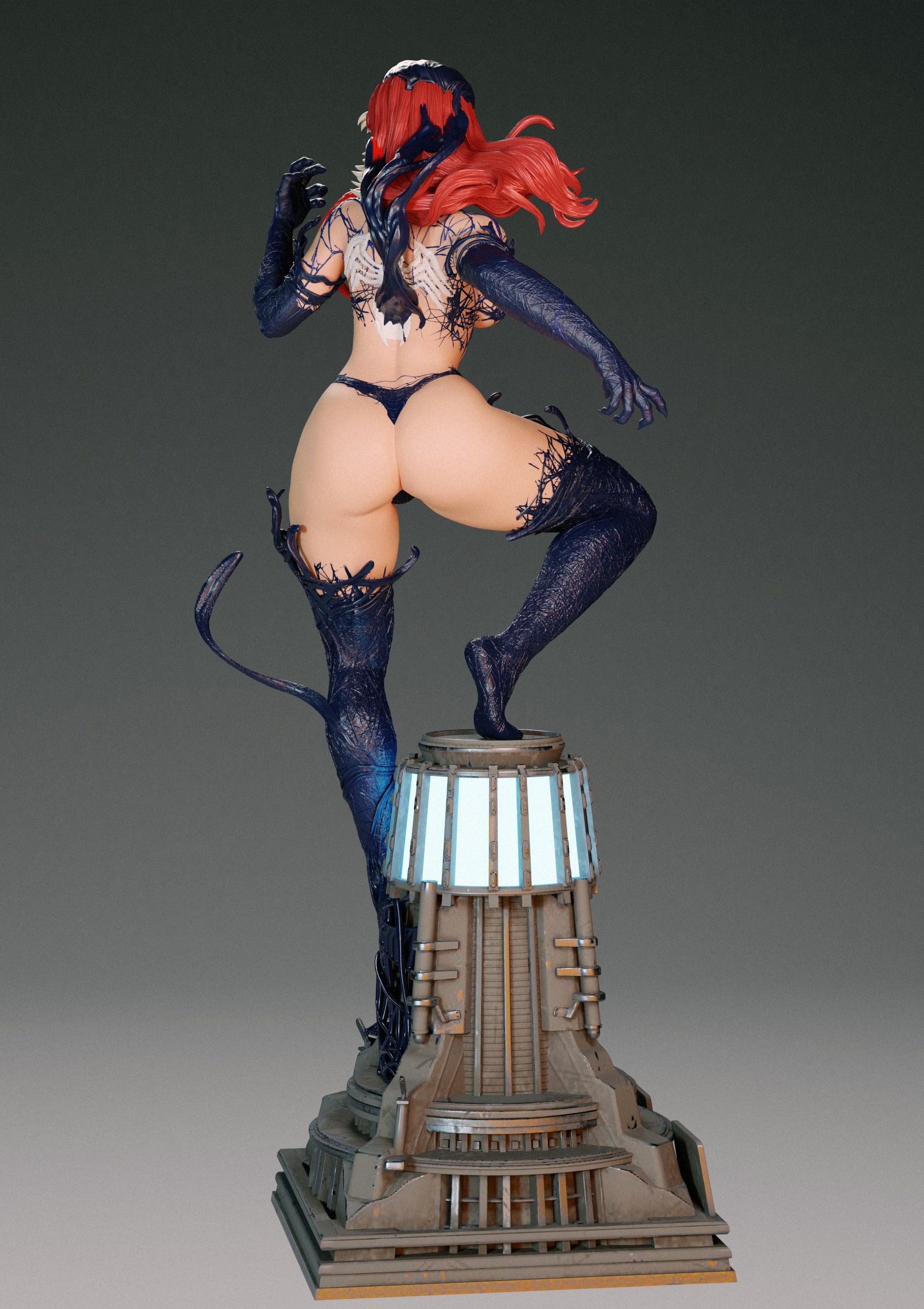 MJ Venomized Figur !!!BEMALT!!! -Fan Art-3D Druck- Maßstab 1:6