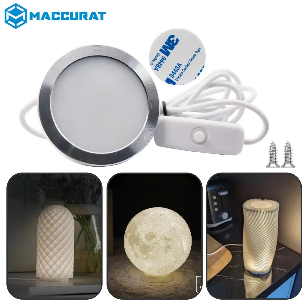 Bambu Lab Led Lamp Kit-001 3D Printable Kit DIY Makerworld MH001 Creative Model Parts 3D Printable Night Lamp