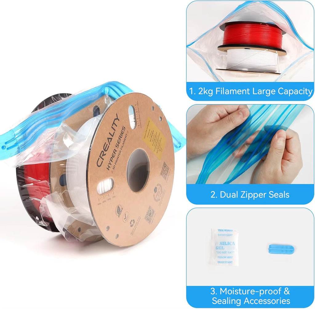 3D Printer Filament Vacuum Storage Kit, Filament Dry Kit Storage Bags and Electric Vacuum Pump for 3D Printer Filaments