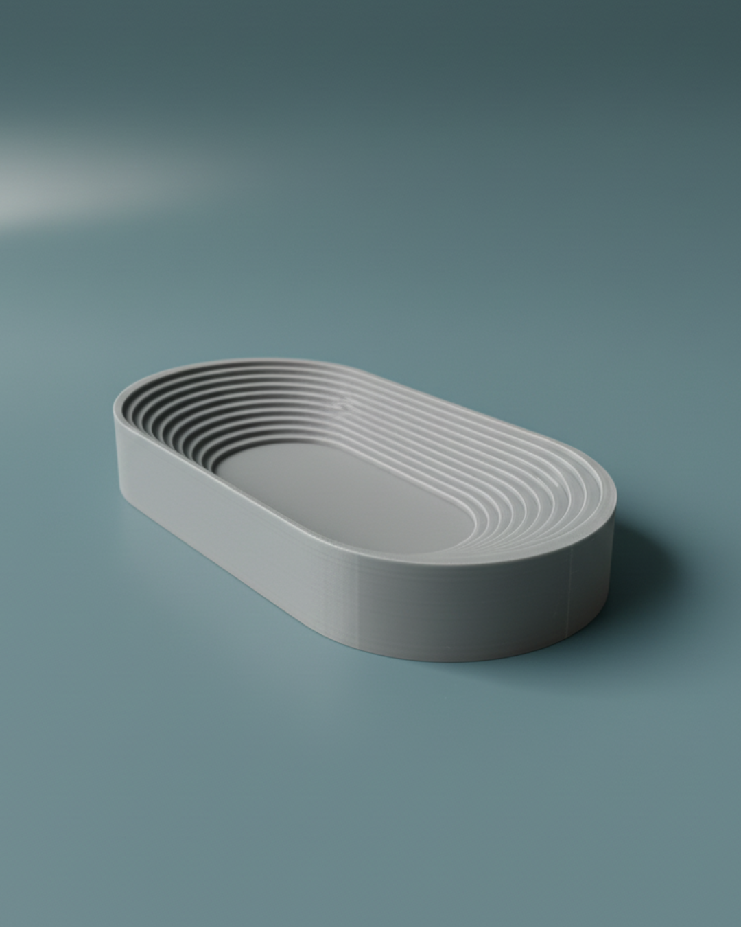 RIPPLE TRAY – Ablageschale / Key Tray (3D-Druck, gerippte Optik)