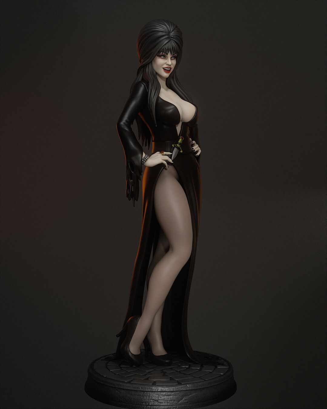 Elvira Figur !!!BEMALT!!! -Fan Art-3D Druck- Maßstab 1:6