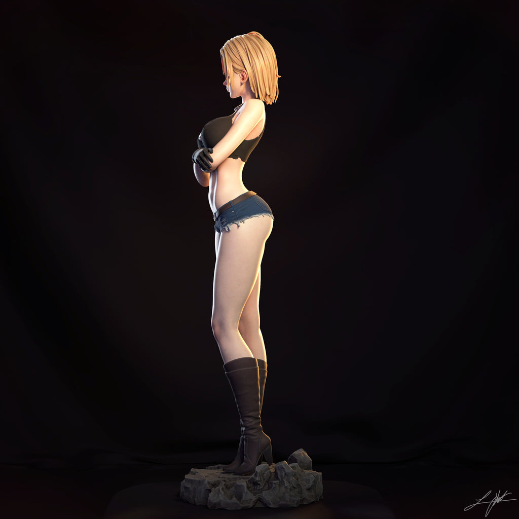 Android 18 Figur !!!BEMALT!!! -Fan Art-3D Druck- Maßstab 1:6