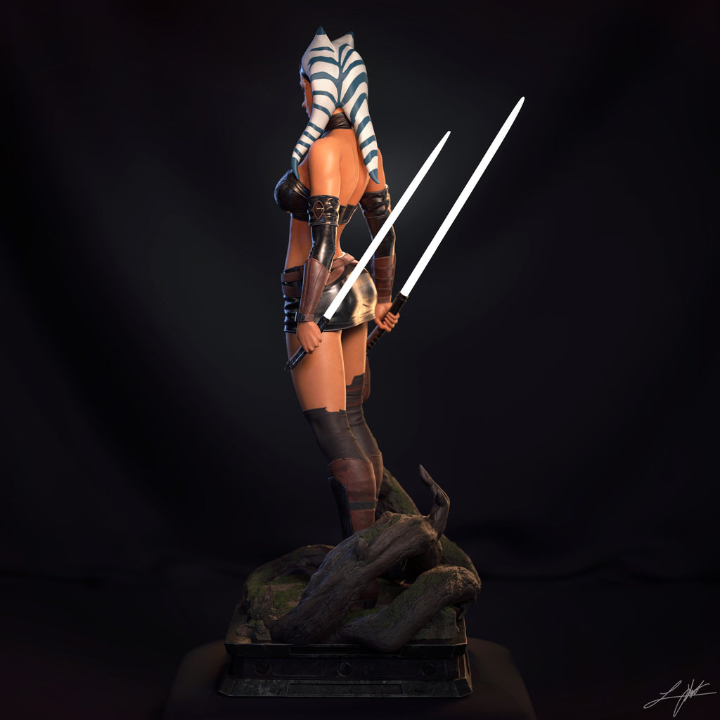 Ahsoka Tano Figur BEMALT -Fan Art-3D Druck- Maßstab 1:6