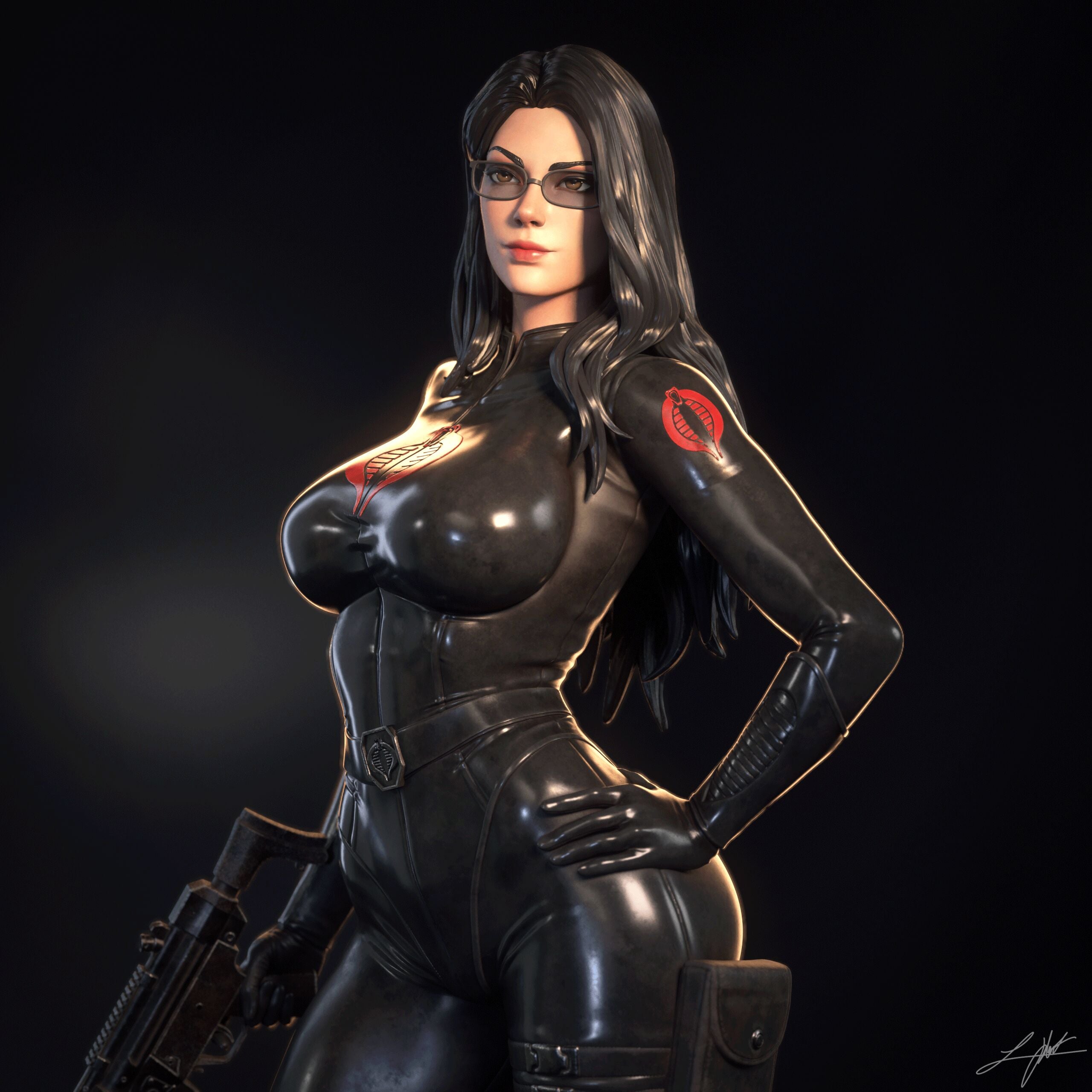 Baroness Figur !!!BEMALT!!! -Fan Art-3D Druck- Maßstab 1:6