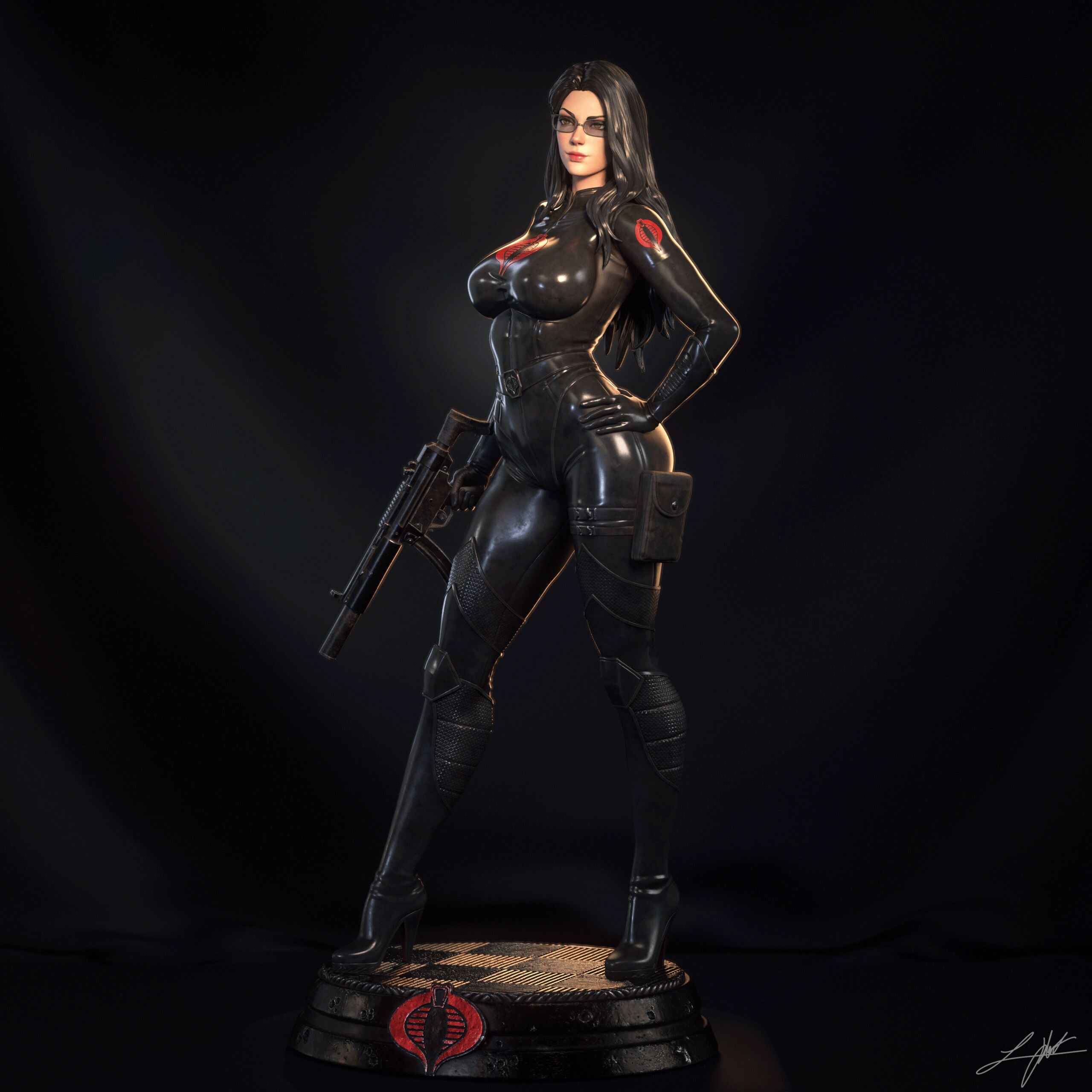 Baroness Figur !!!BEMALT!!! -Fan Art-3D Druck- Maßstab 1:6
