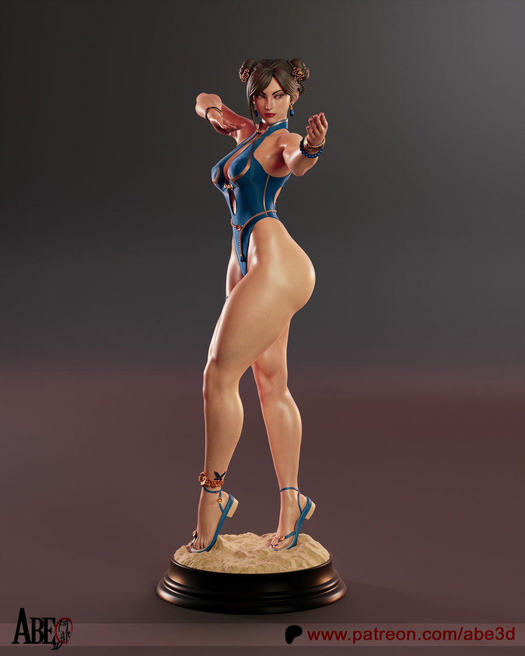 Chun Li SF6 Figur !!!BEMALT!!! -Fan Art-3D Druck- Maßstab 1:6