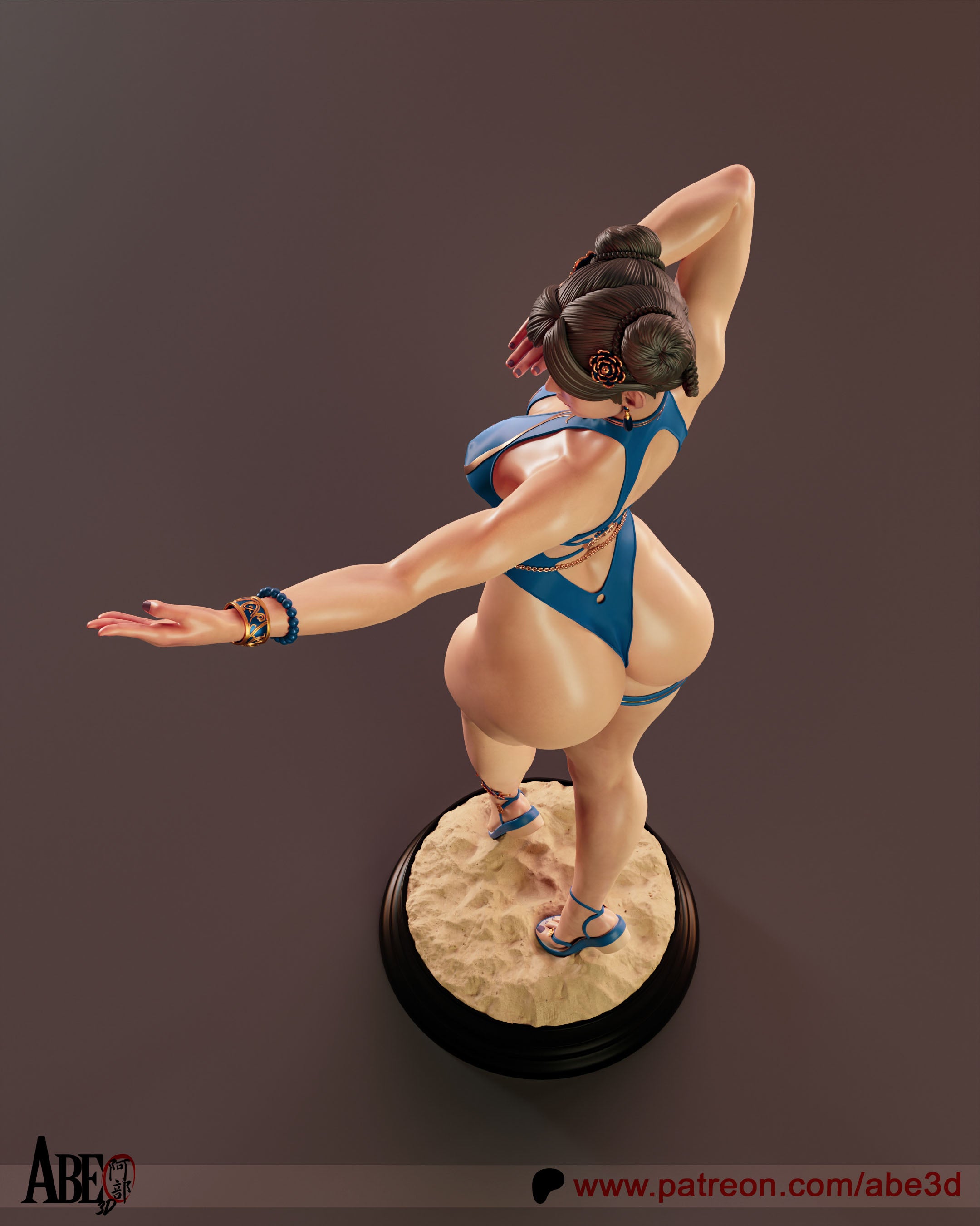 Chun Li SF6 Figur !!!BEMALT!!! -Fan Art-3D Druck- Maßstab 1:6