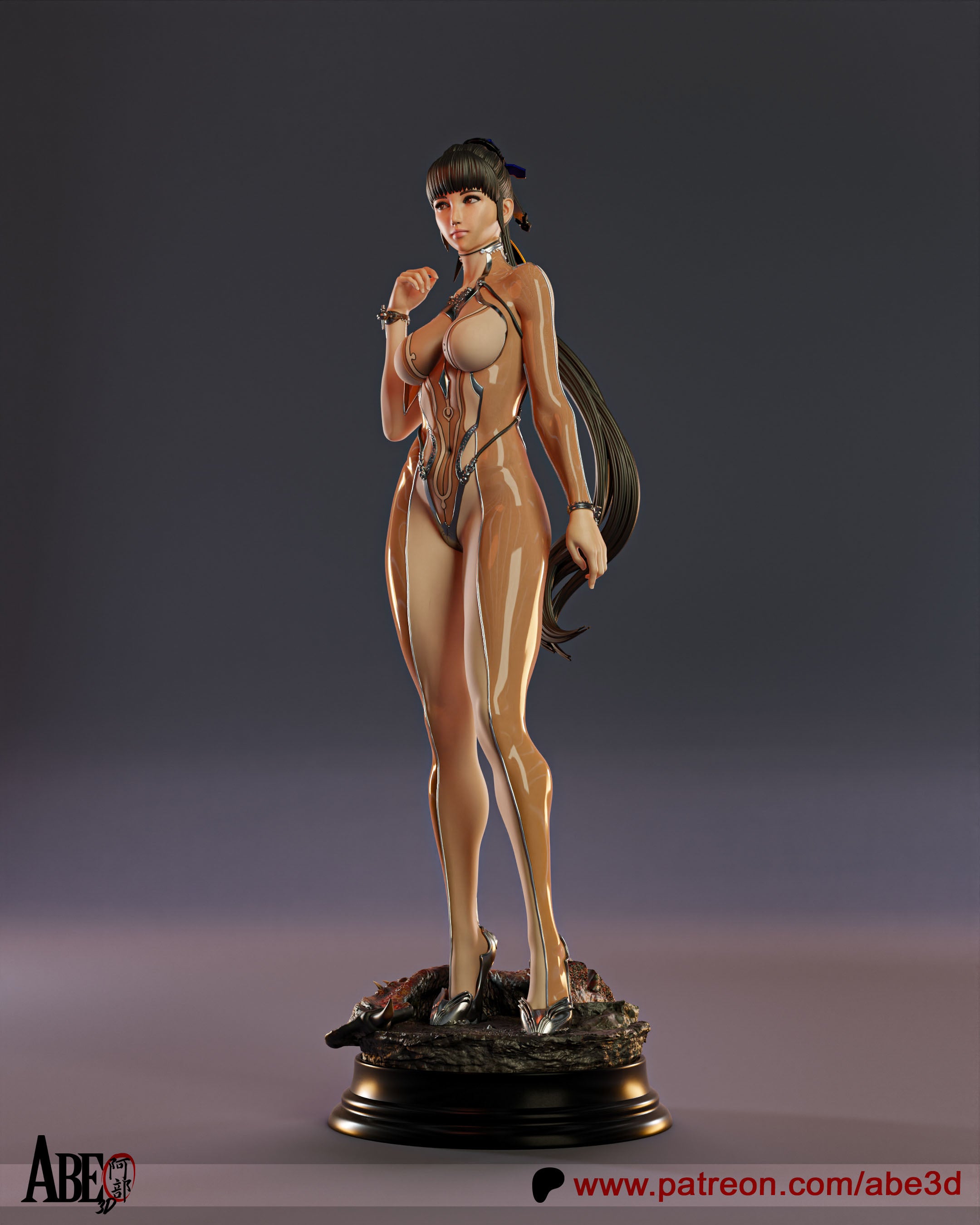 Eve Skin Suit Figur !!!BEMALT!!! -Fan Art-3D Druck- Maßstab 1:6