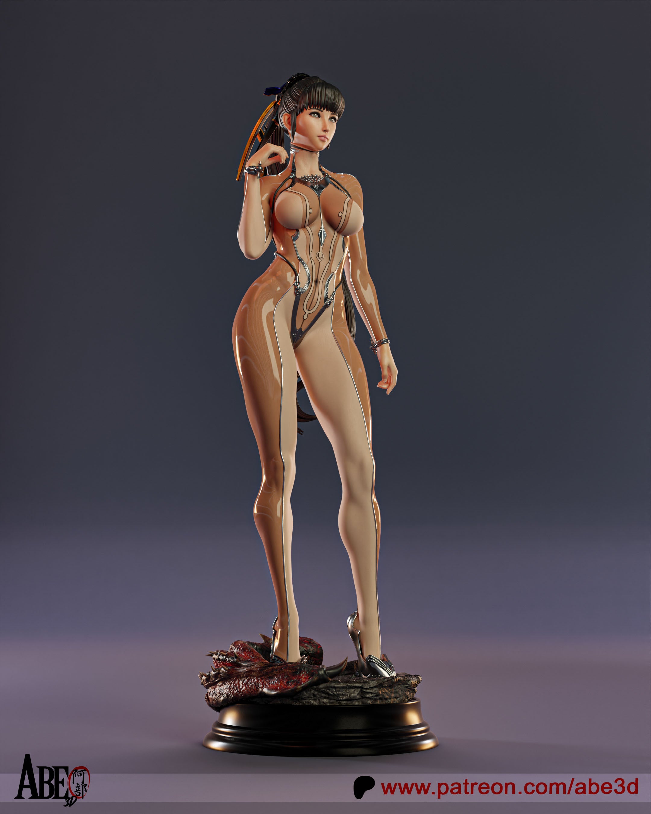 Eve Skin Suit Figur !!!BEMALT!!! -Fan Art-3D Druck- Maßstab 1:6