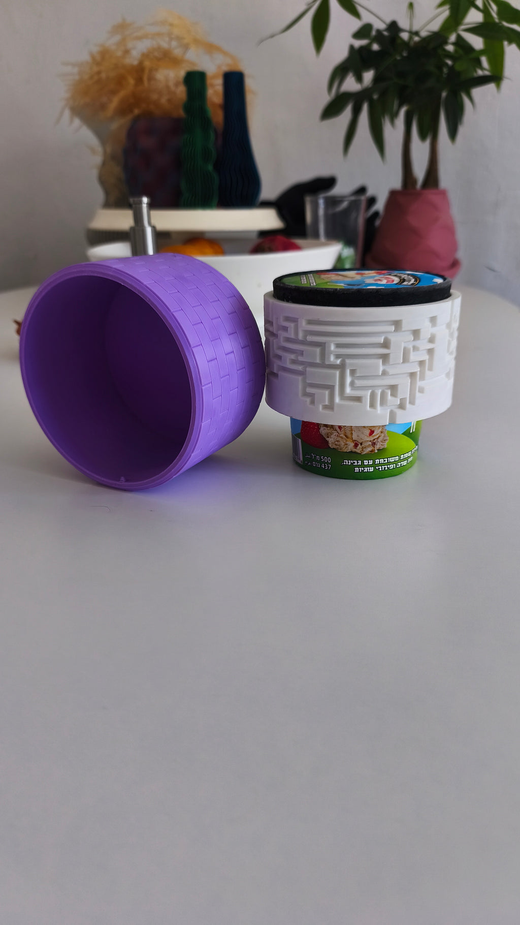 PINT ARMOR – Eisbecher-Sleeve/Isolier-Hülle (3D-Druck, Maze/Brick Edition)