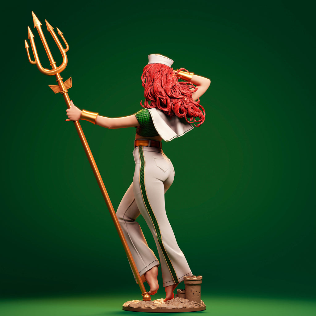 Mera Bombshell Figur !!!BEMALT!!! -Fan Art-3D Druck- Maßstab 1:6