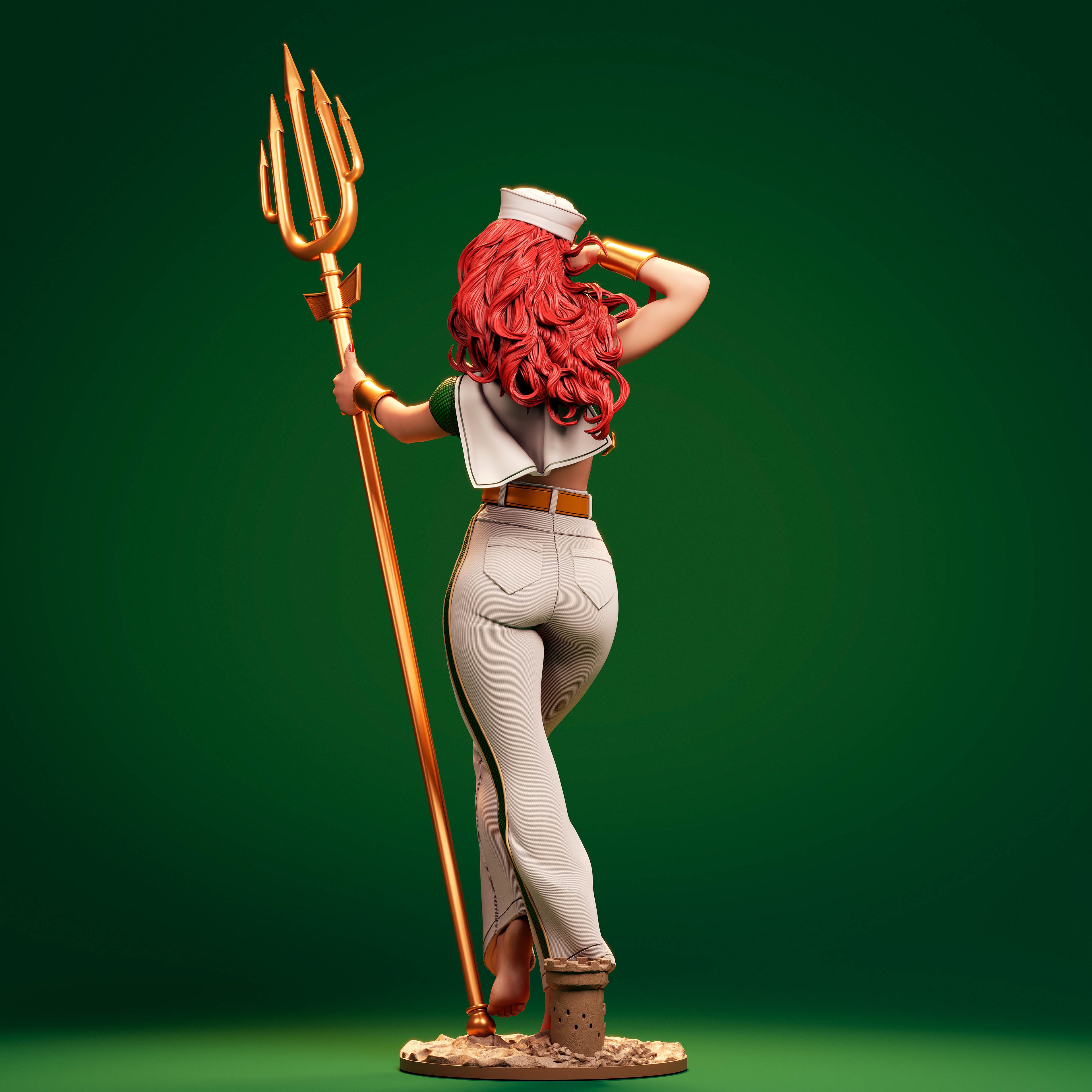 Mera Bombshell Figur !!!BEMALT!!! -Fan Art-3D Druck- Maßstab 1:6