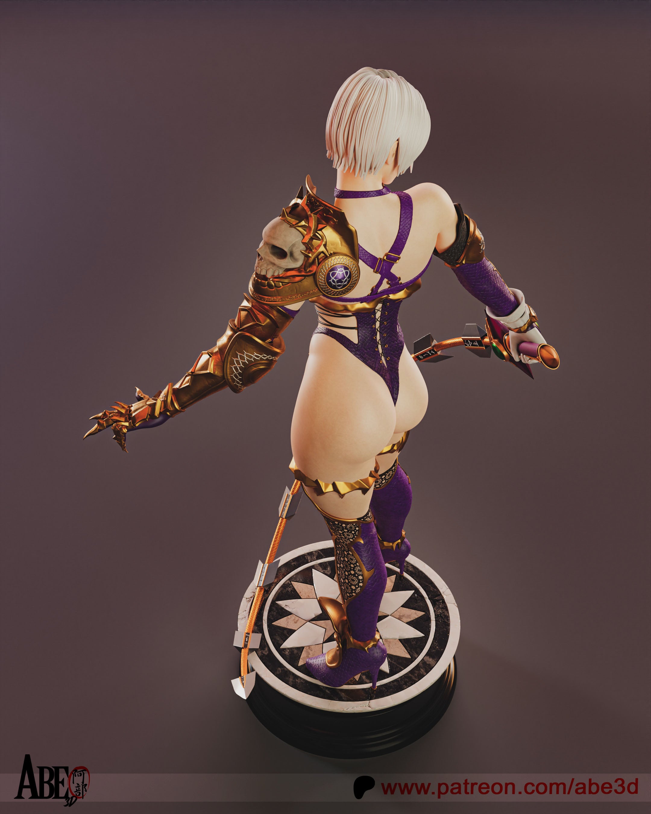 Ivy Valentine Figur !!!BEMALT!!! -Fan Art-3D Druck- Maßstab 1:6