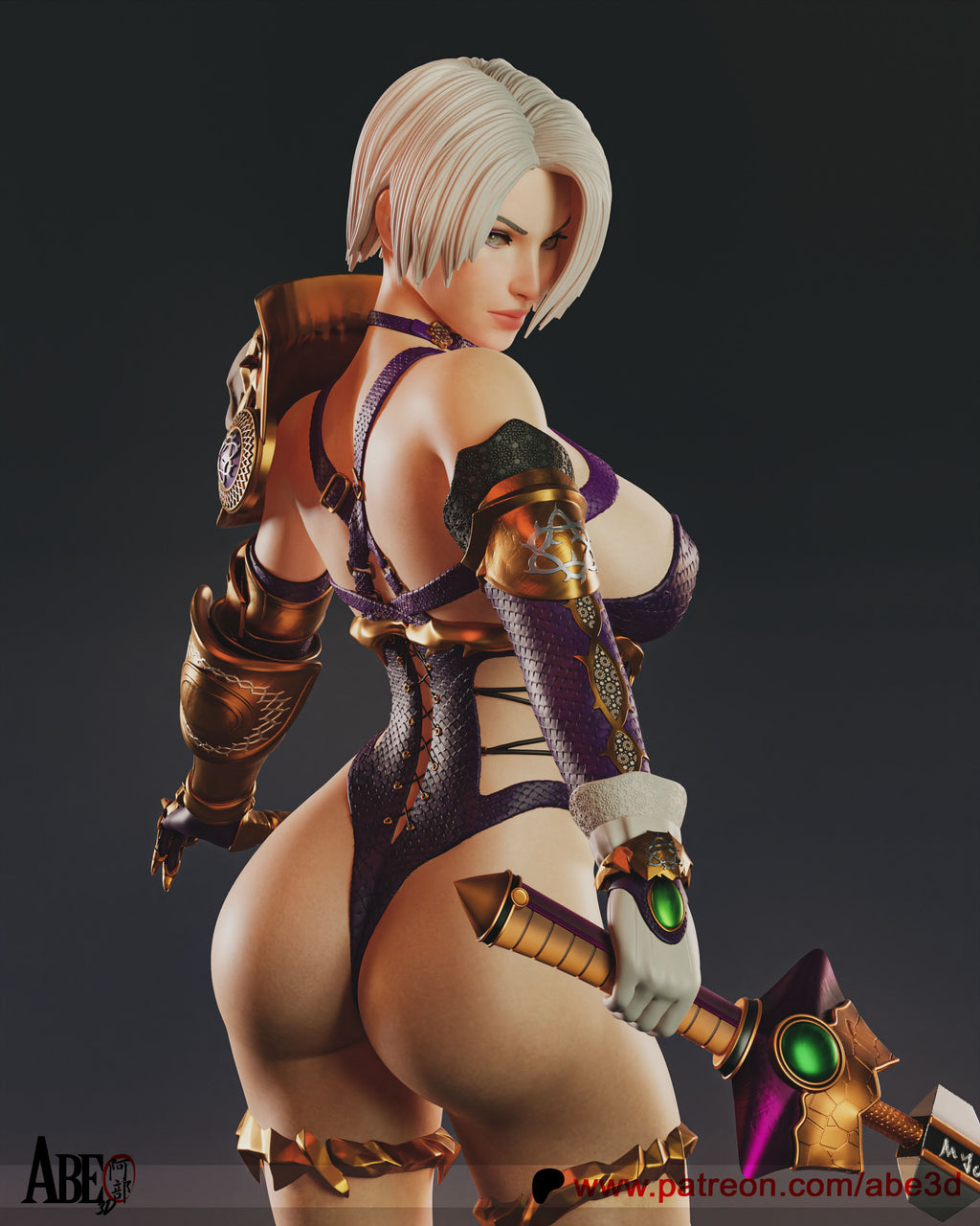 Ivy Valentine Figur !!!BEMALT!!! -Fan Art-3D Druck- Maßstab 1:6