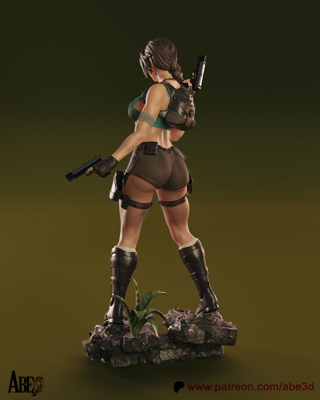 Lara Croft Figur !!!BEMALT!!! -Fan Art-3D Druck- Maßstab 1:6