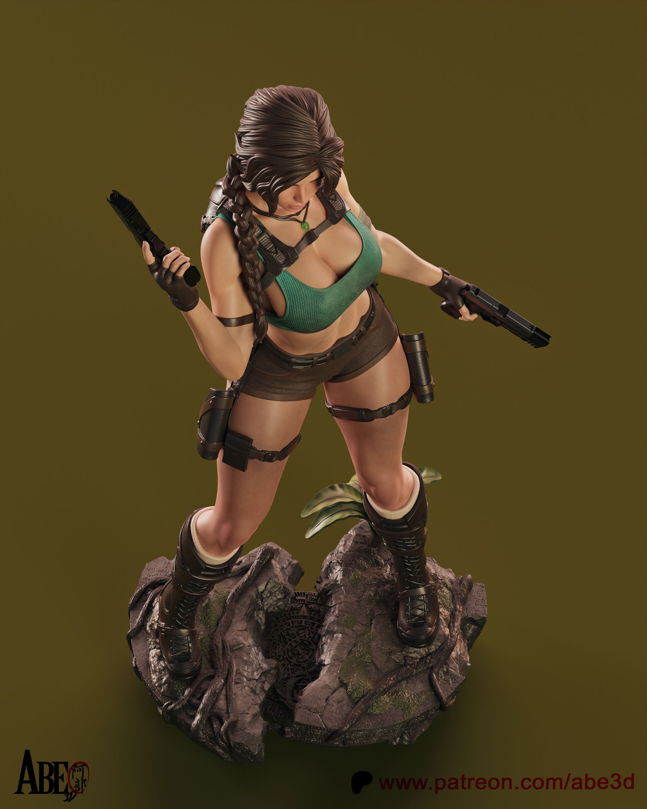 Lara Croft Figur !!!BEMALT!!! -Fan Art-3D Druck- Maßstab 1:6