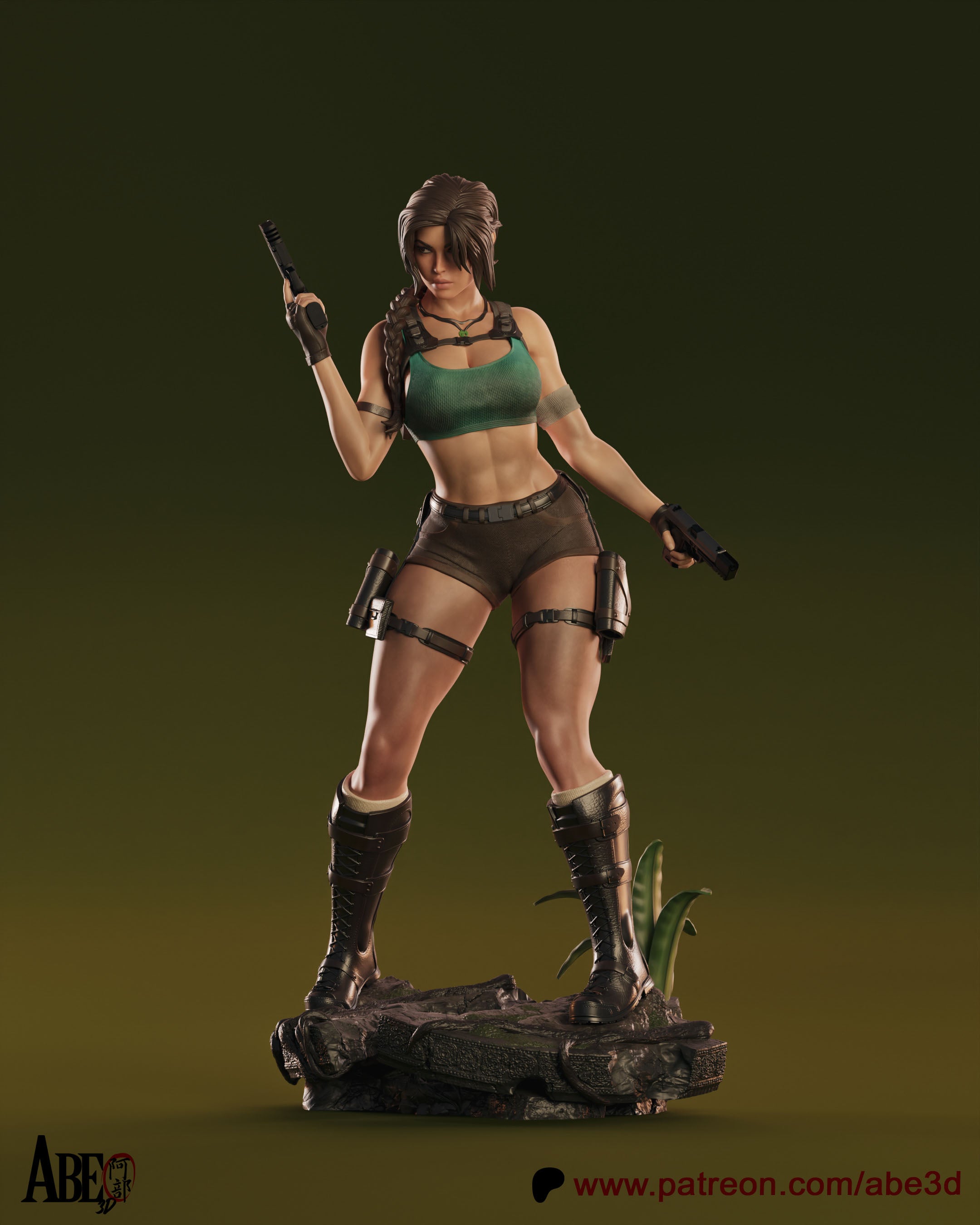 Lara Croft Figur !!!BEMALT!!! -Fan Art-3D Druck- Maßstab 1:6