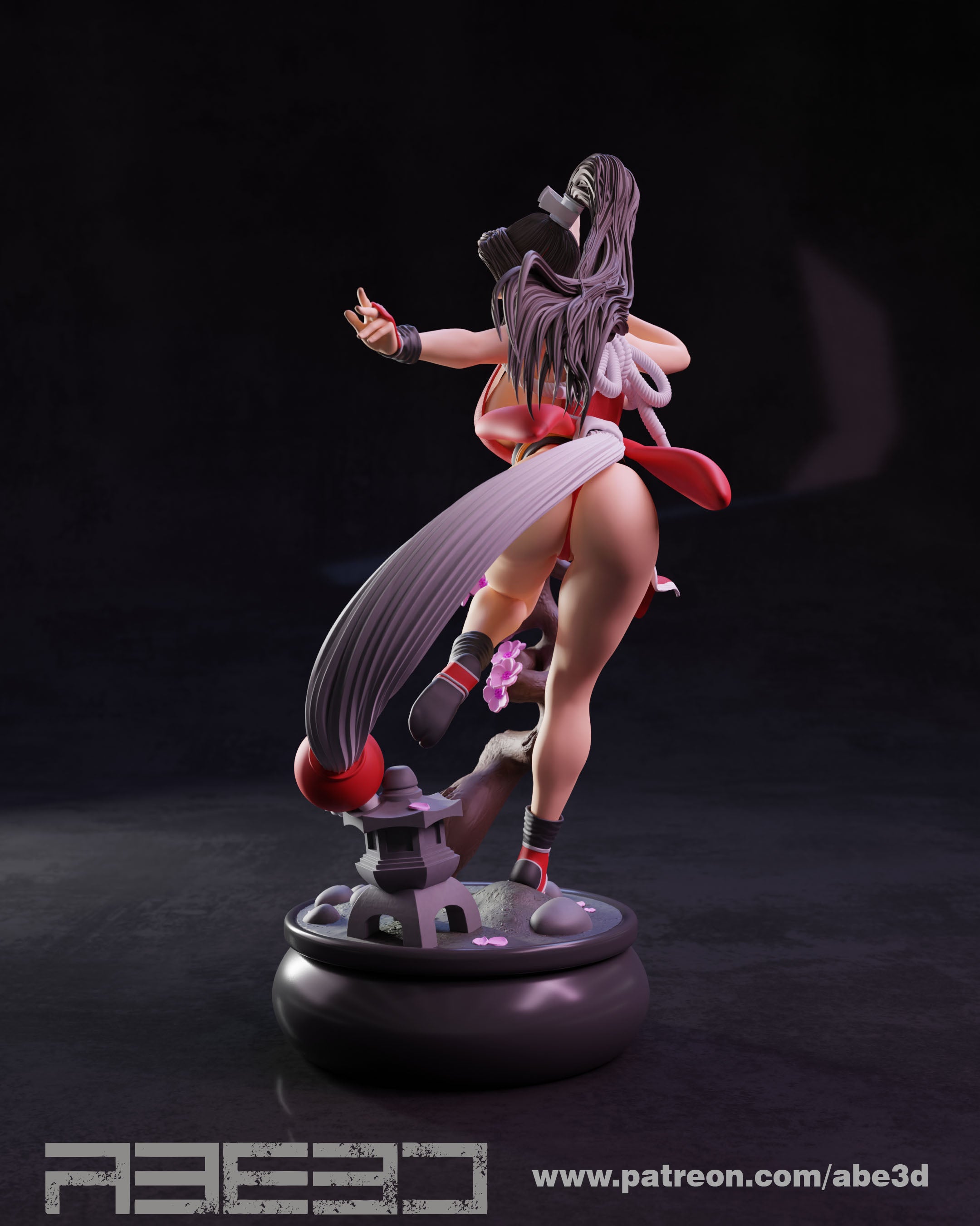 Mai Shiranui !!!BEMALT!!! -Fan Art-3D Druck- Maßstab 1:6