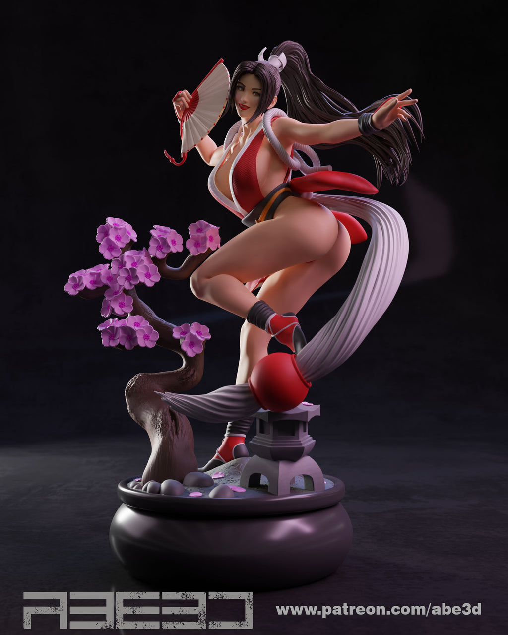 Mai Shiranui !!!BEMALT!!! -Fan Art-3D Druck- Maßstab 1:6
