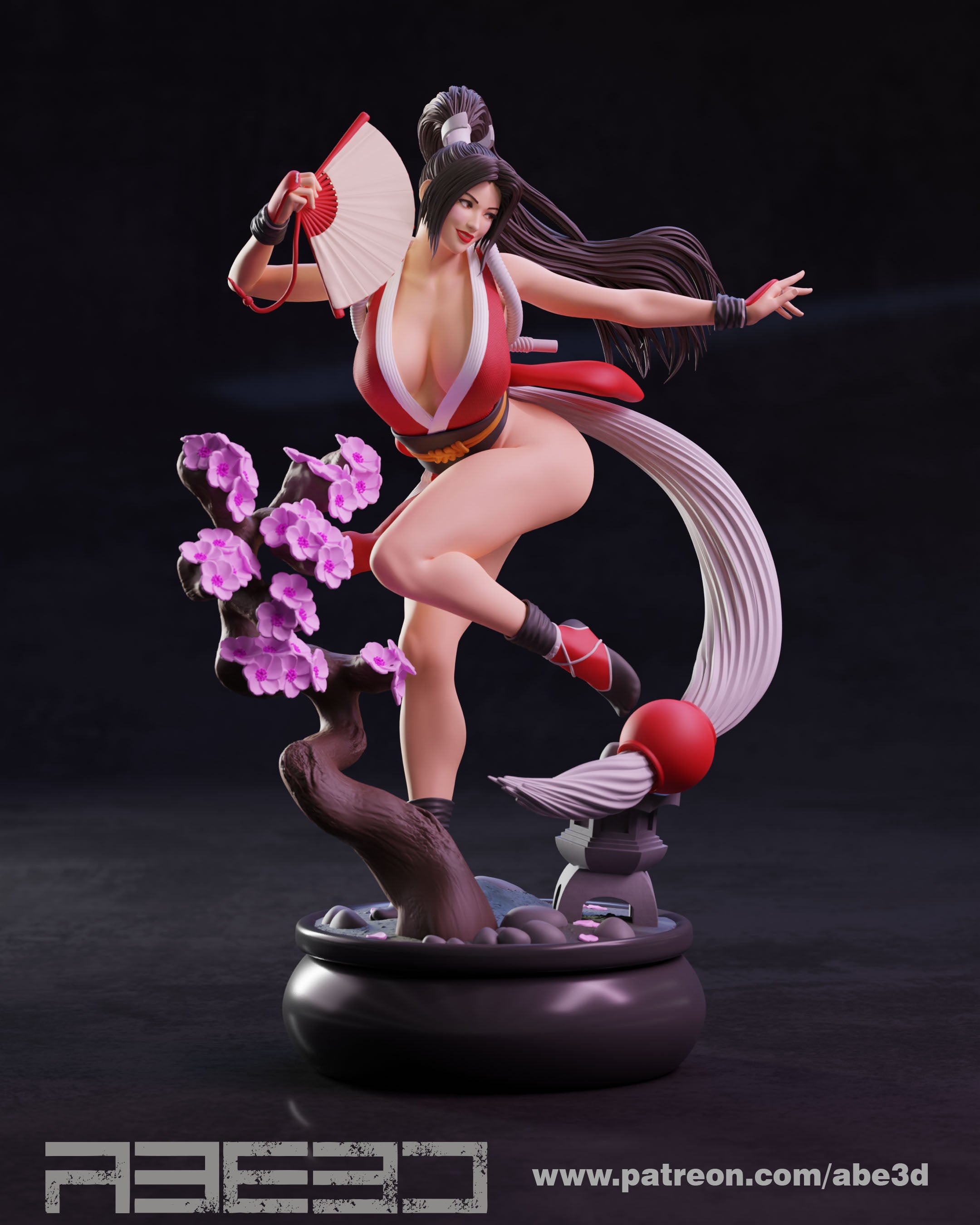 Mai Shiranui !!!BEMALT!!! -Fan Art-3D Druck- Maßstab 1:6