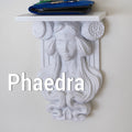 PHAEDRA – Mini-Wandkonsole / Ablage (3D-Druck, Jugendstil-Büste)