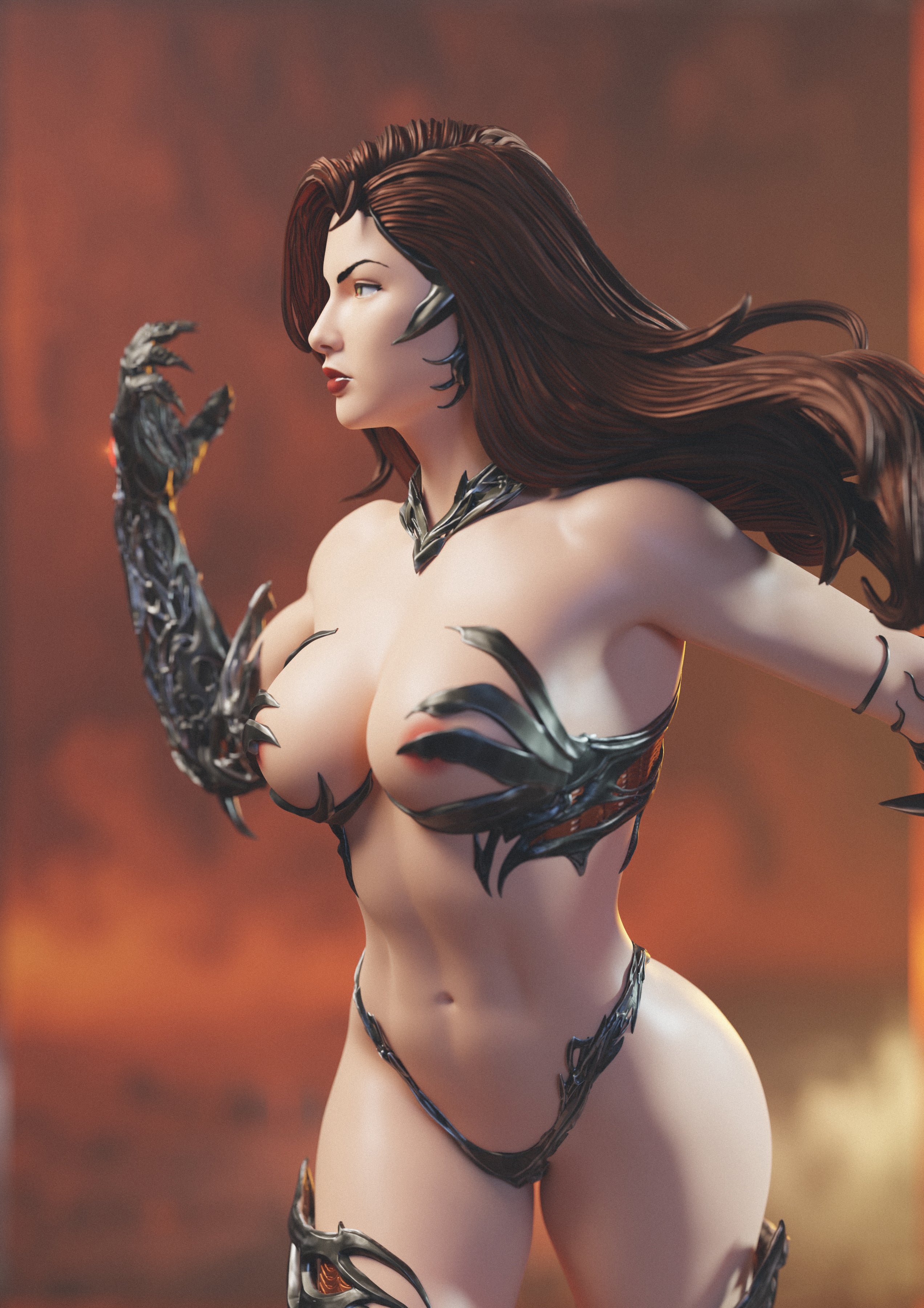 Witchblade Figur !!!BEMALT!!! -Fan Art-3D Druck- Maßstab 1:6