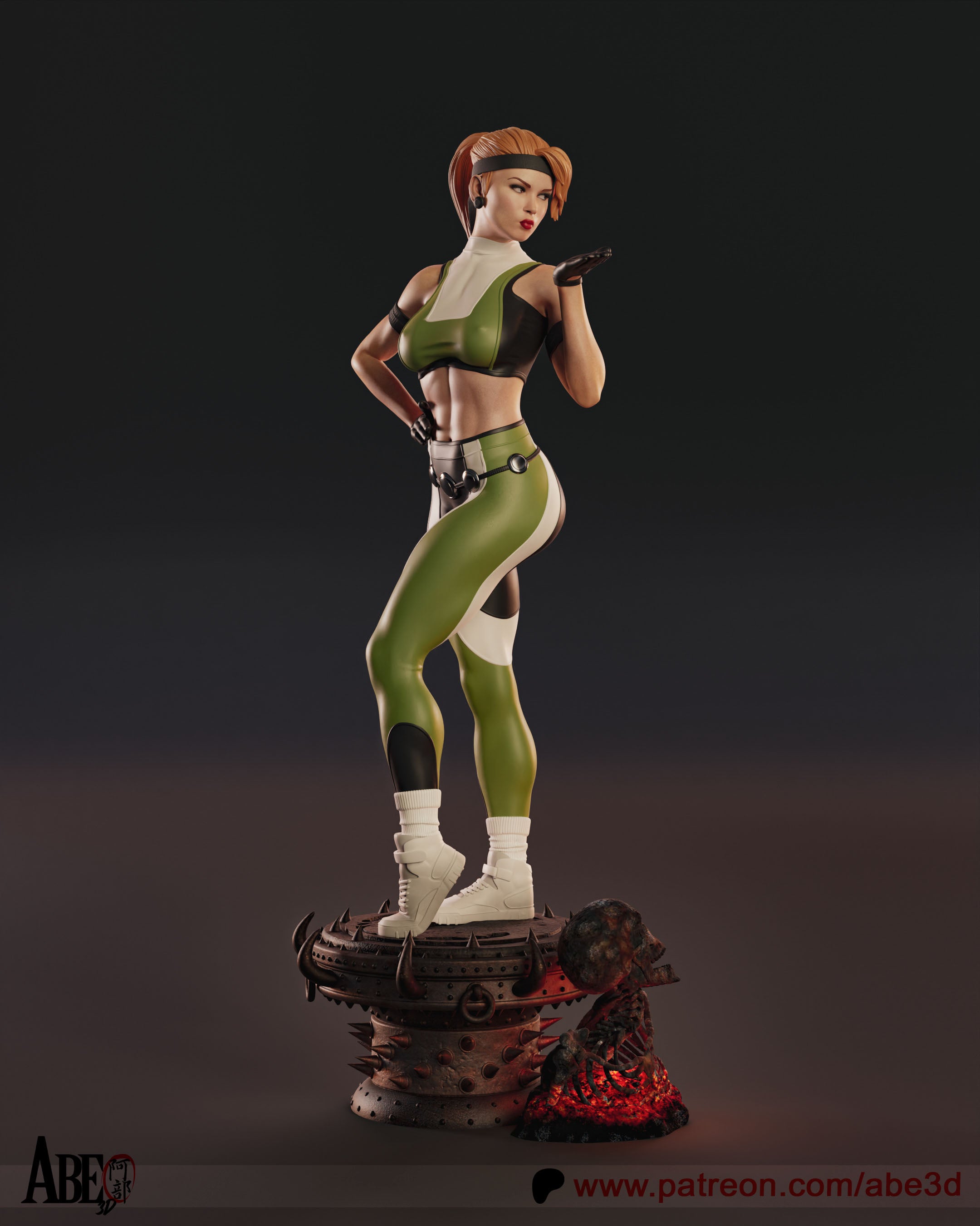 Sonya Blade Figur !!!BEMALT!!! -Fan Art-3D Druck- Maßstab 1:6