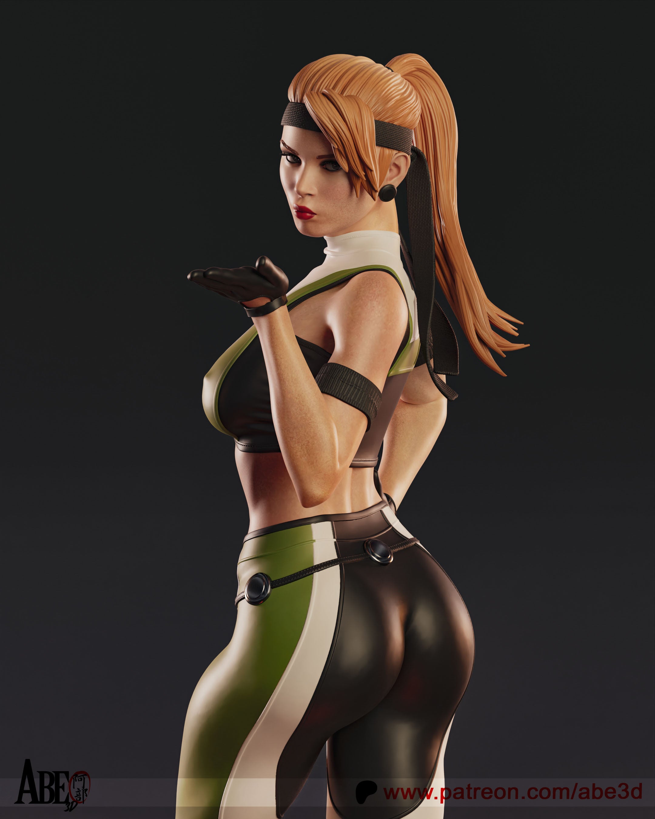 Sonya Blade Figur !!!BEMALT!!! -Fan Art-3D Druck- Maßstab 1:6