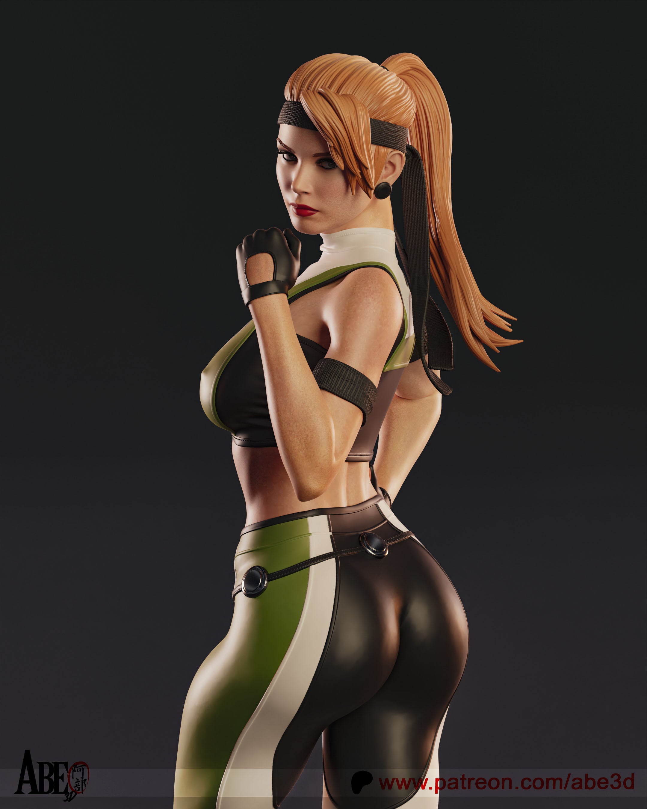 Sonya Blade Figur !!!BEMALT!!! -Fan Art-3D Druck- Maßstab 1:6
