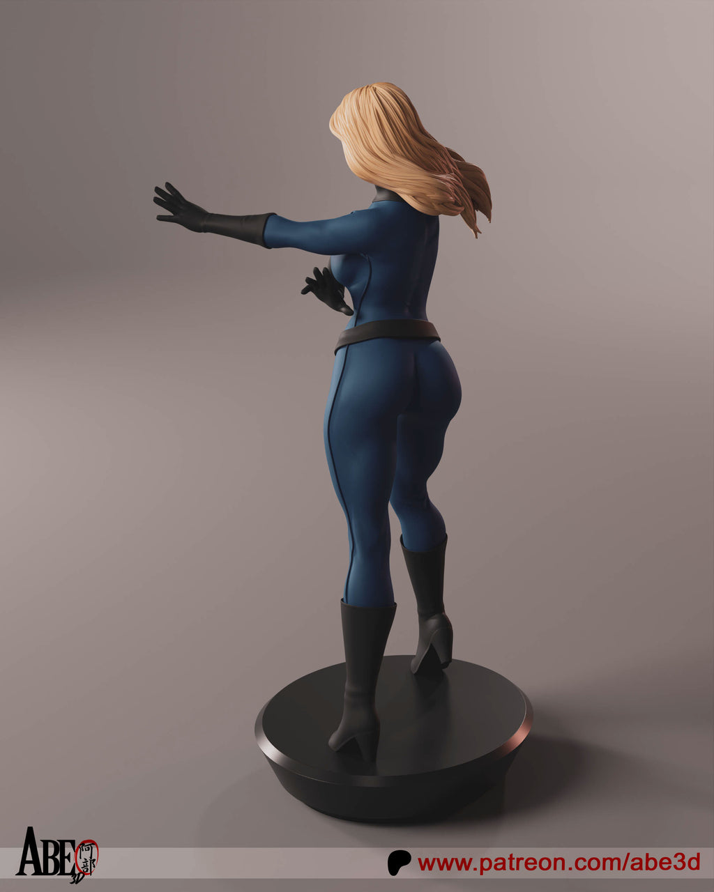 Sue Storm Figur !!!BEMALT!!! -Fan Art-3D Druck- Maßstab 1:6
