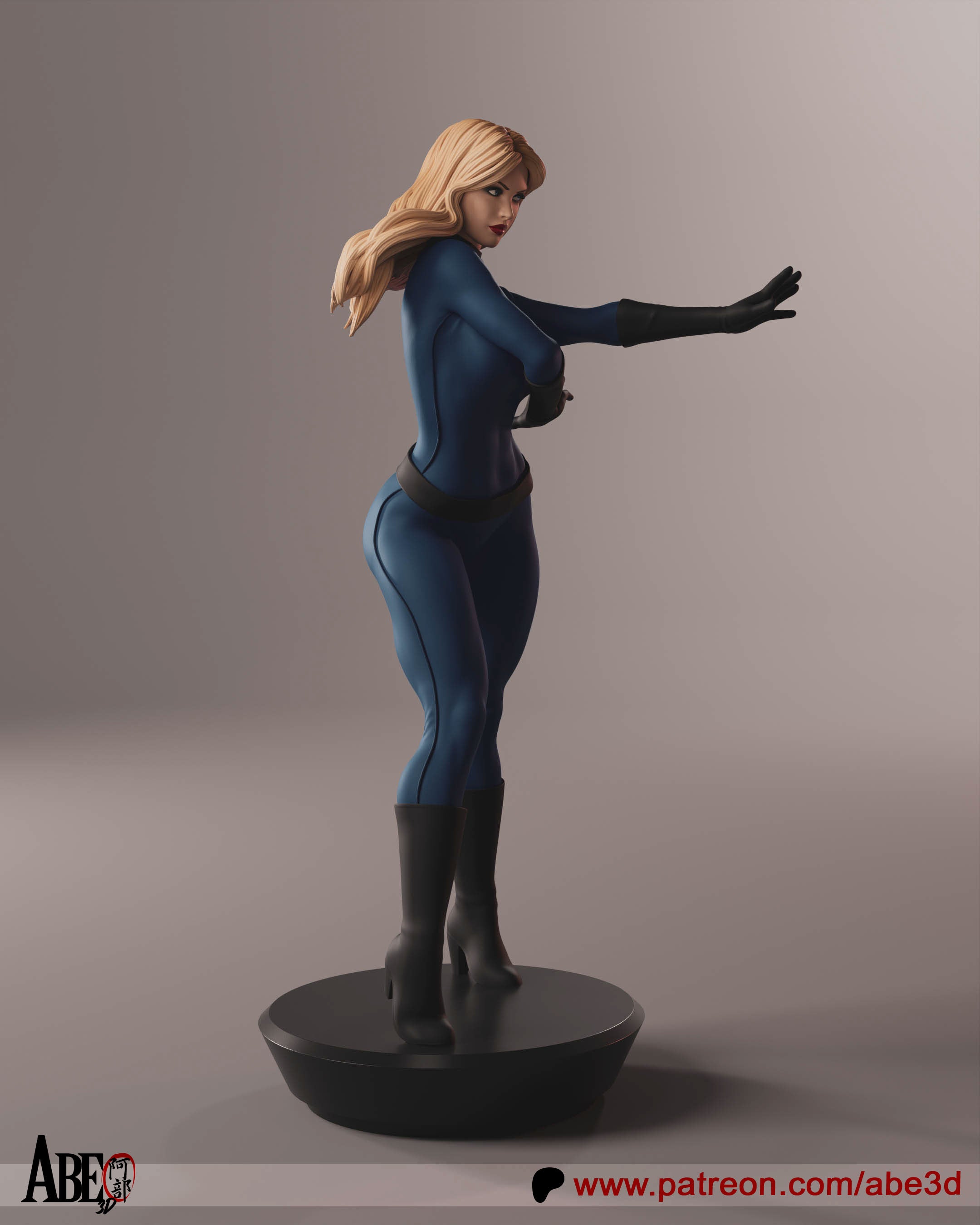 Sue Storm Figur !!!BEMALT!!! -Fan Art-3D Druck- Maßstab 1:6