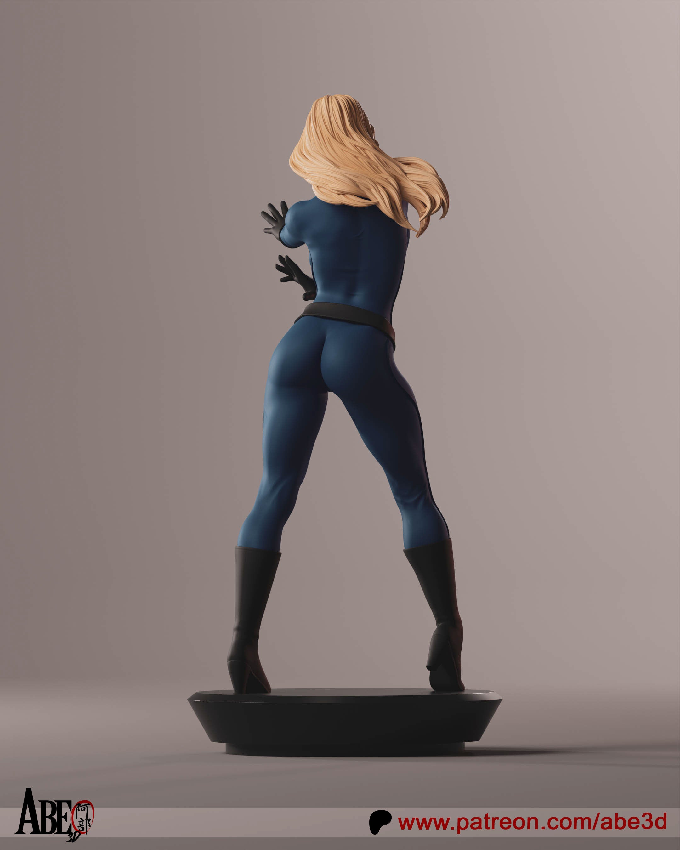 Sue Storm Figur !!!BEMALT!!! -Fan Art-3D Druck- Maßstab 1:6