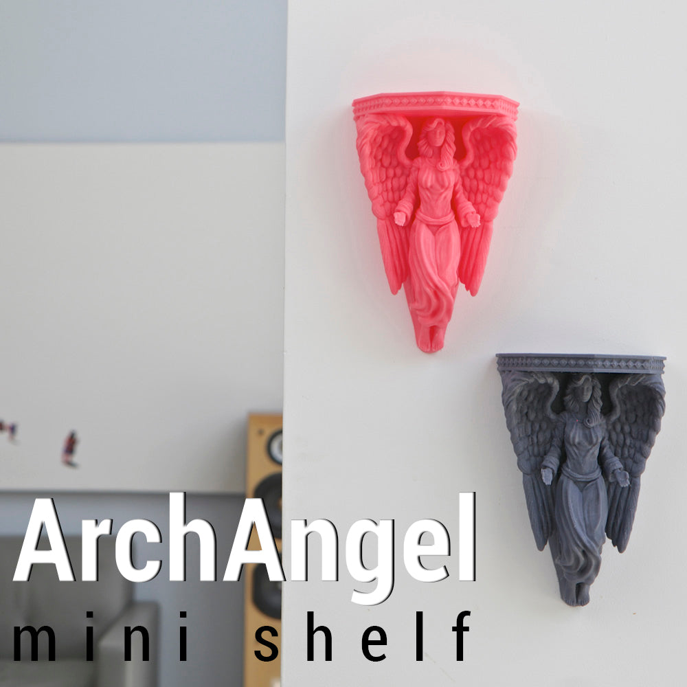 ARCHANGEL – Mini-Wandkonsole / Wandregal (3D-Druck, Engelsfigur)