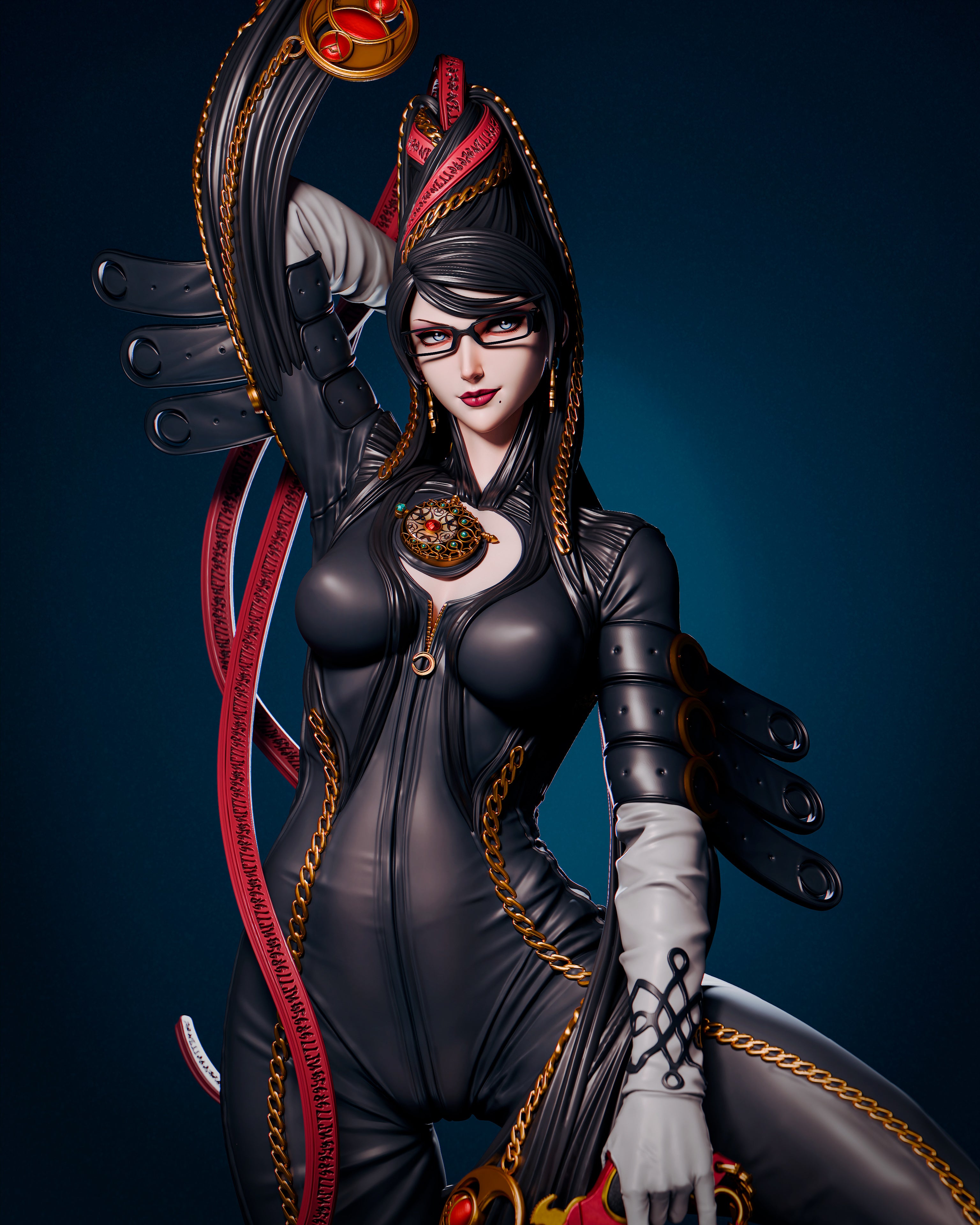 Bayonetta Figur !!!BEMALT!!! -Fan Art-3D Druck- Maßstab 1:6