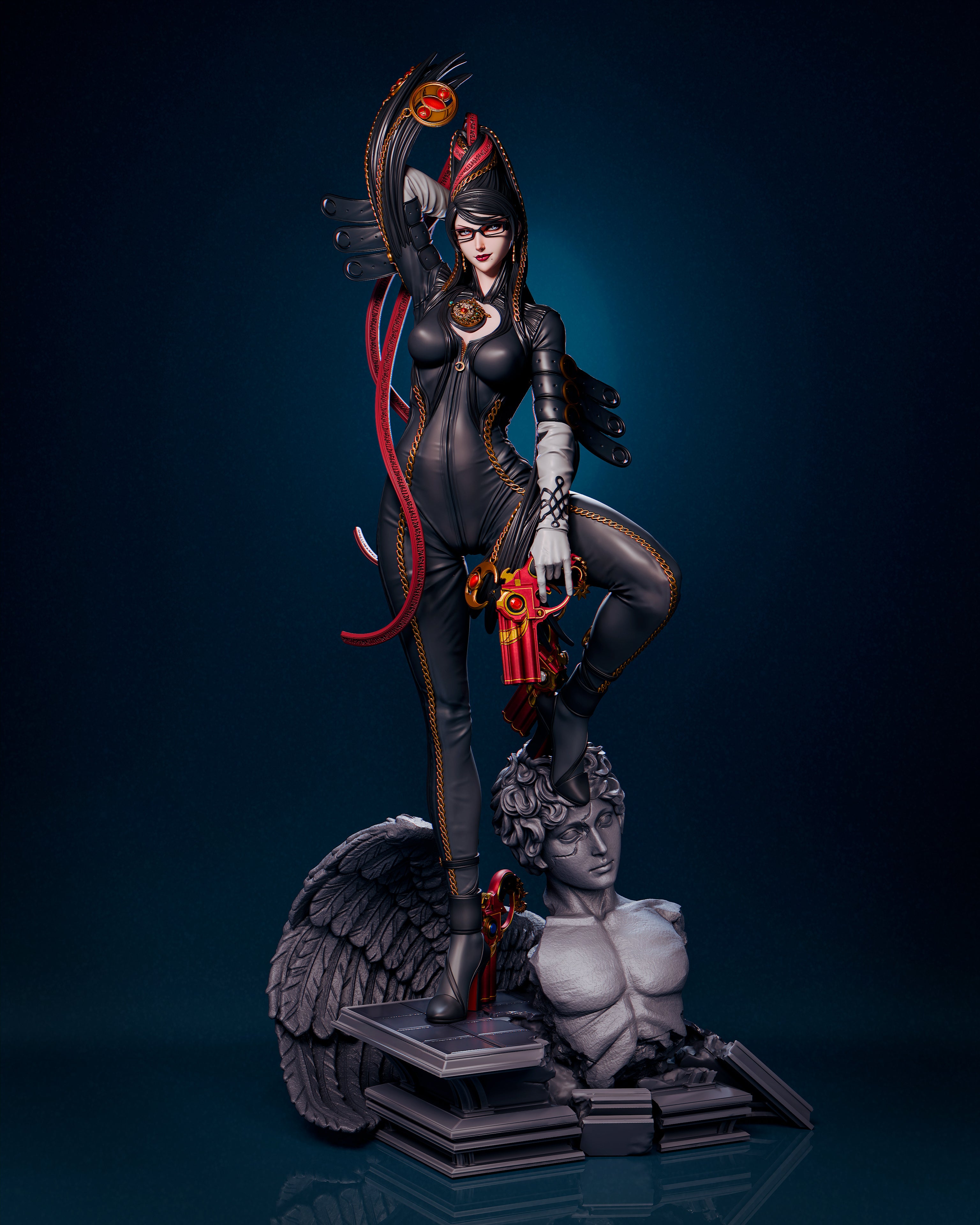 Bayonetta Figur !!!BEMALT!!! -Fan Art-3D Druck- Maßstab 1:6