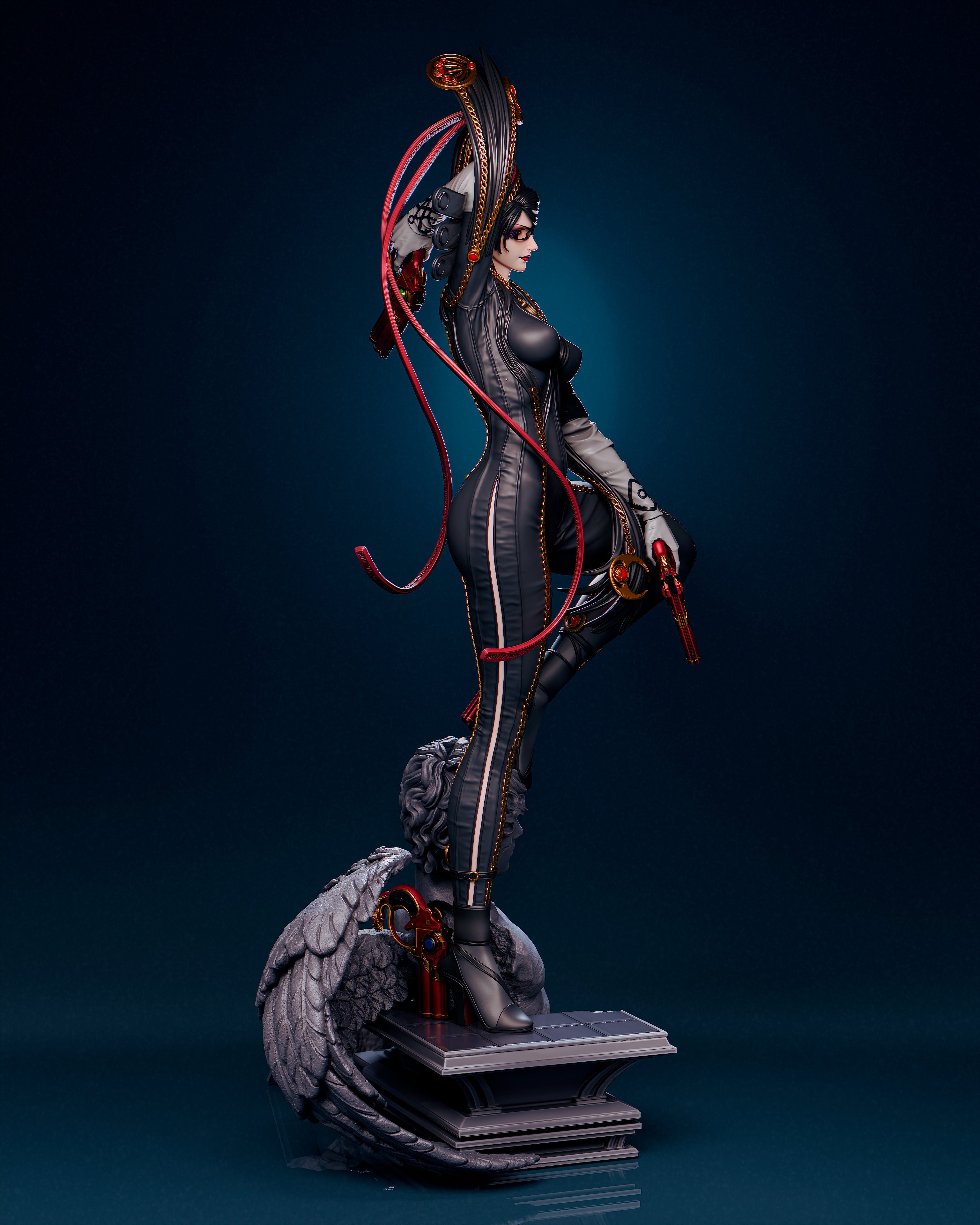 Bayonetta Figur !!!BEMALT!!! -Fan Art-3D Druck- Maßstab 1:6