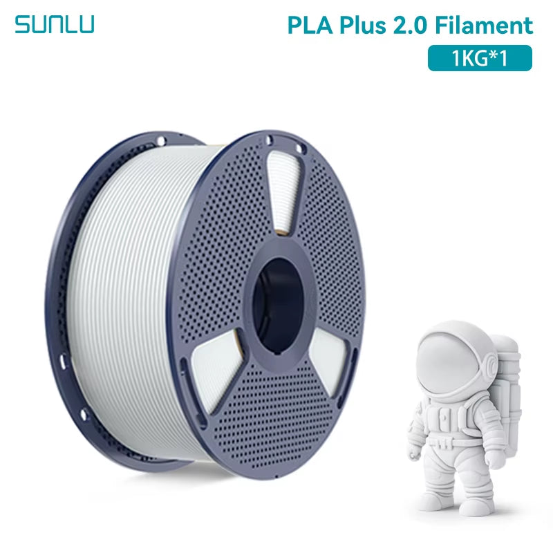 1KG PLA plus 2.0 3D Printer Filament 1.75Mm 1000G Spool (2.2Lbs) Neatly Arranged No Knot Filament Fit Most FDM Printer