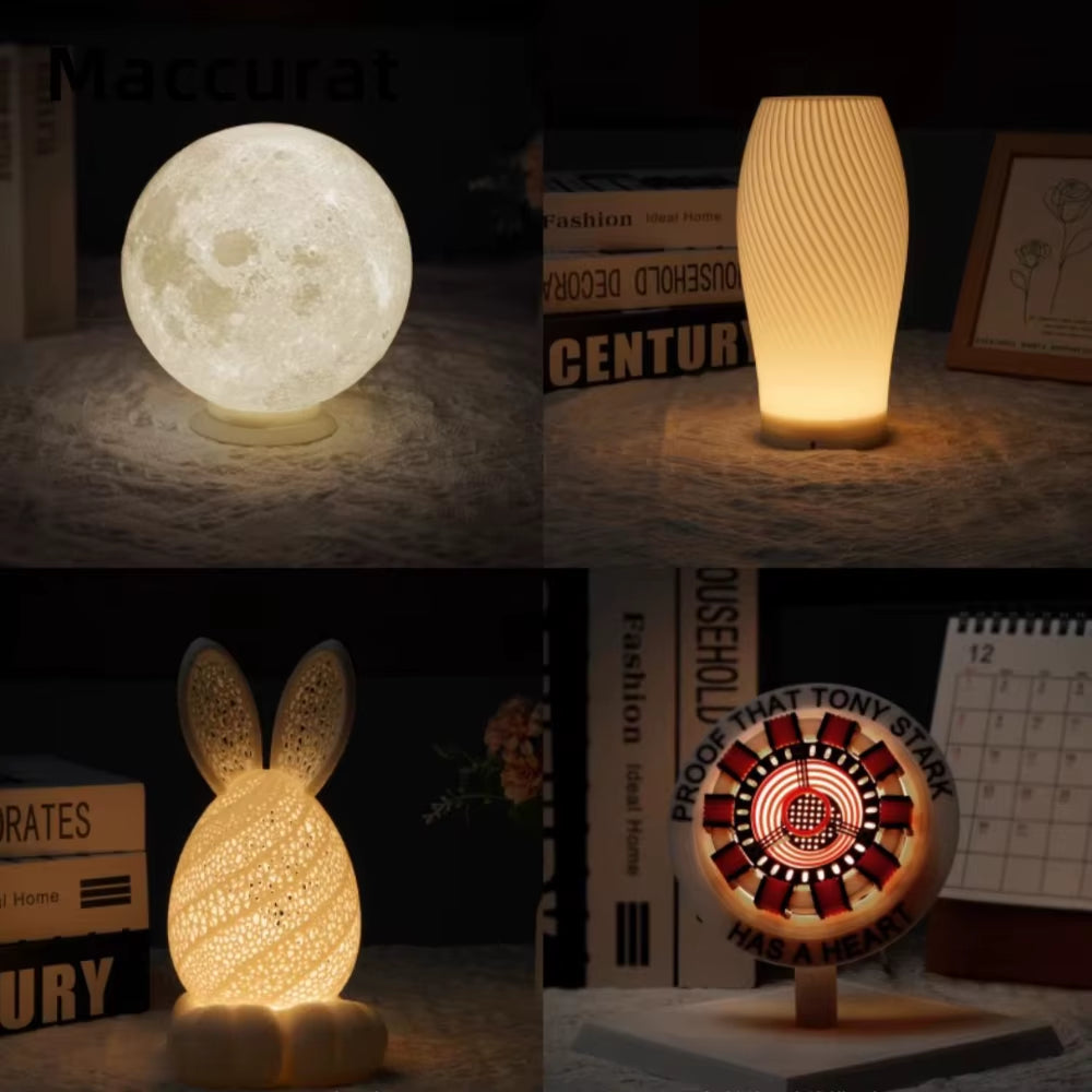 Bambu Lab Led Lamp Kit-001 3D Printable Kit DIY Makerworld MH001 Creative Model Parts 3D Printable Night Lamp