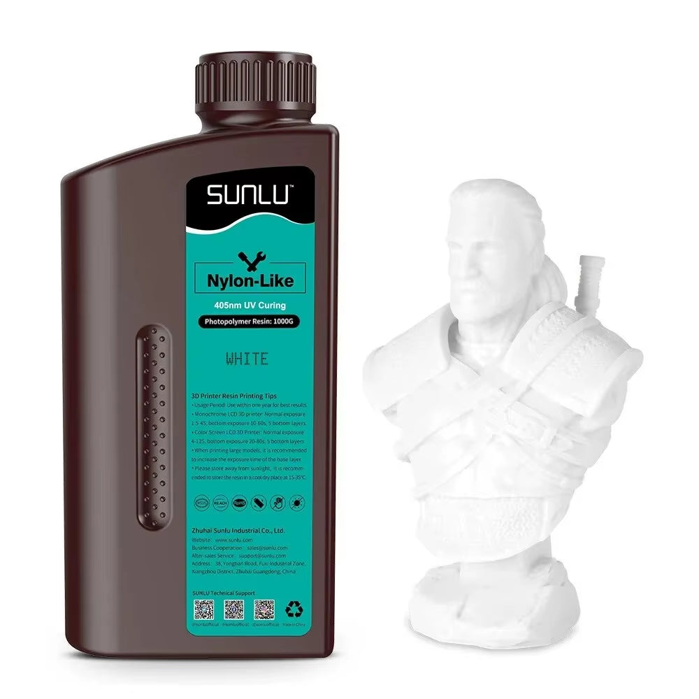 1KG Nylon-Like/Toughness 3D Resin 1000G/Bottle 405Nm Rapid Uv-Curing Photopolymer Resin for 4K/8K LCD/DLP/SLA 3D Printer
