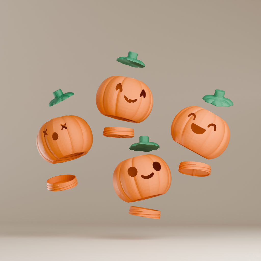 PUMPKIN LIGHT – Kürbis-Lampe / LED-Teelichthalter (3D-Druck, Halloween)