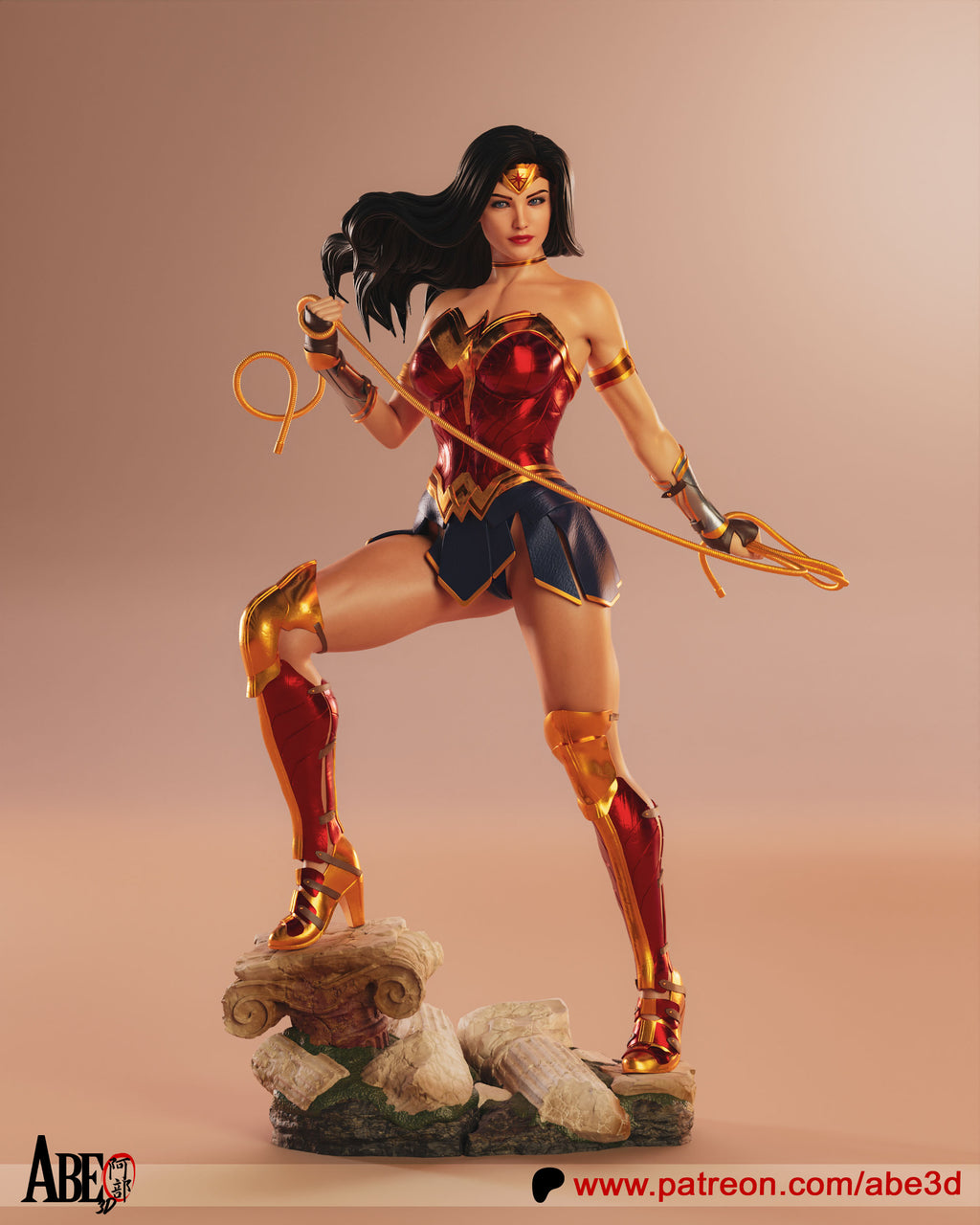 Wonder Woman Figur !!!BEMALT!!! -Fan Art-3D Druck- Maßstab 1:6