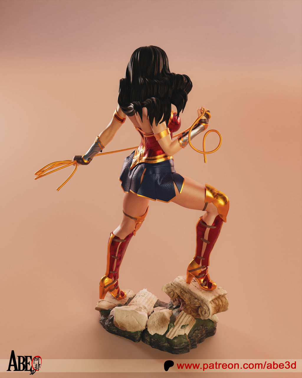 Wonder Woman Figur !!!BEMALT!!! -Fan Art-3D Druck- Maßstab 1:6