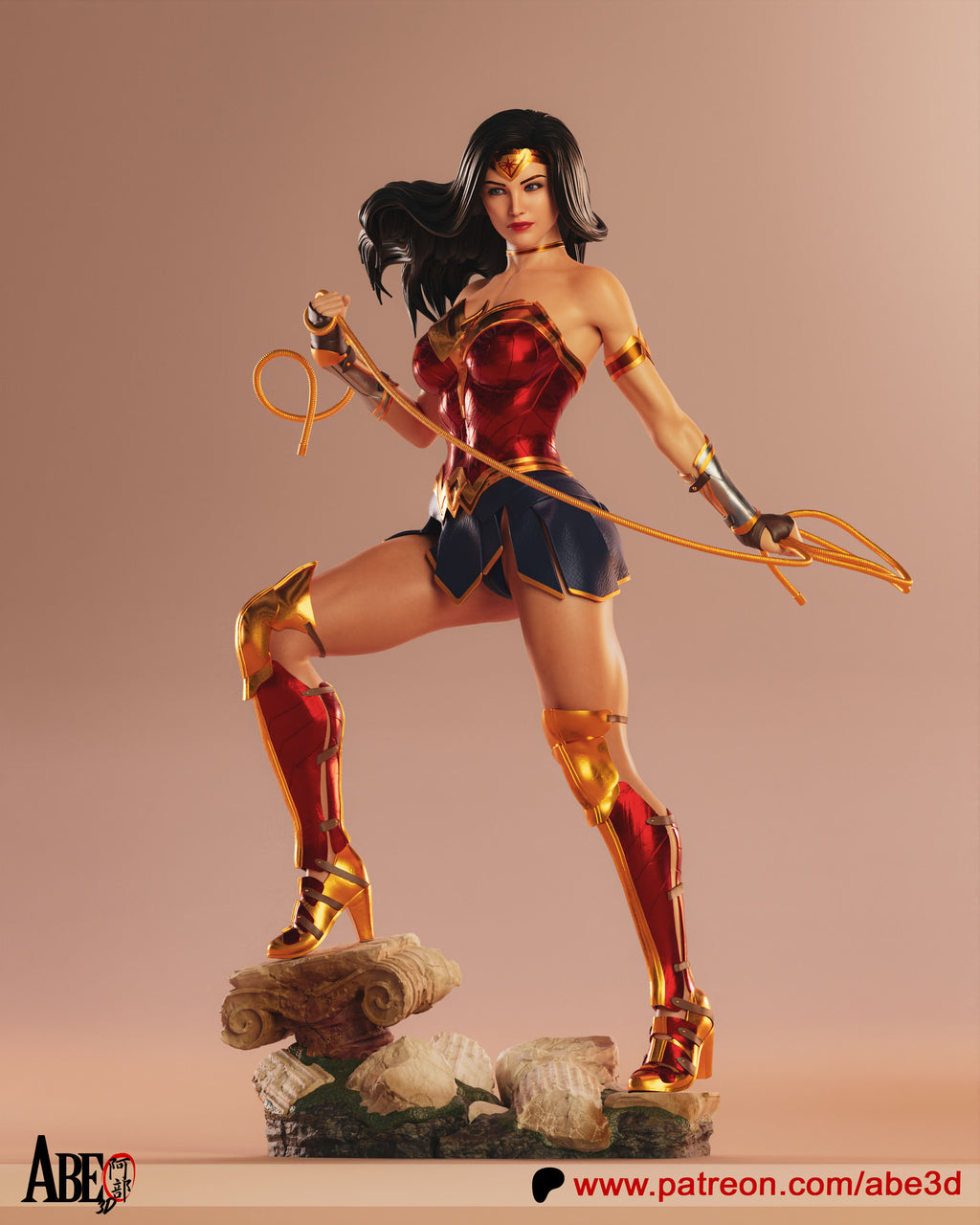 Wonder Woman Figur !!!BEMALT!!! -Fan Art-3D Druck- Maßstab 1:6