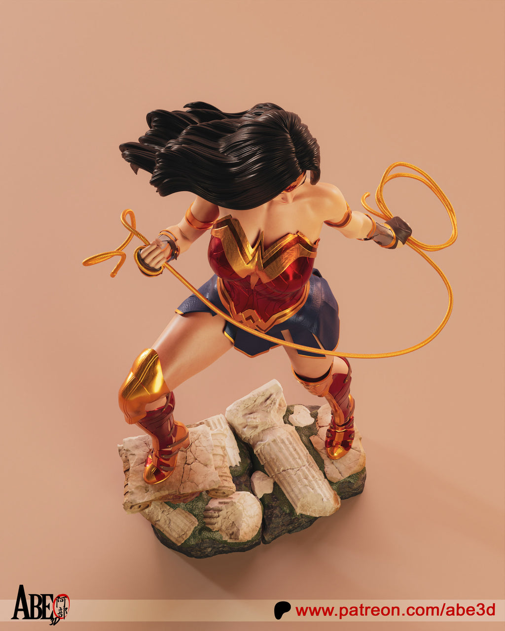 Wonder Woman Figur !!!BEMALT!!! -Fan Art-3D Druck- Maßstab 1:6
